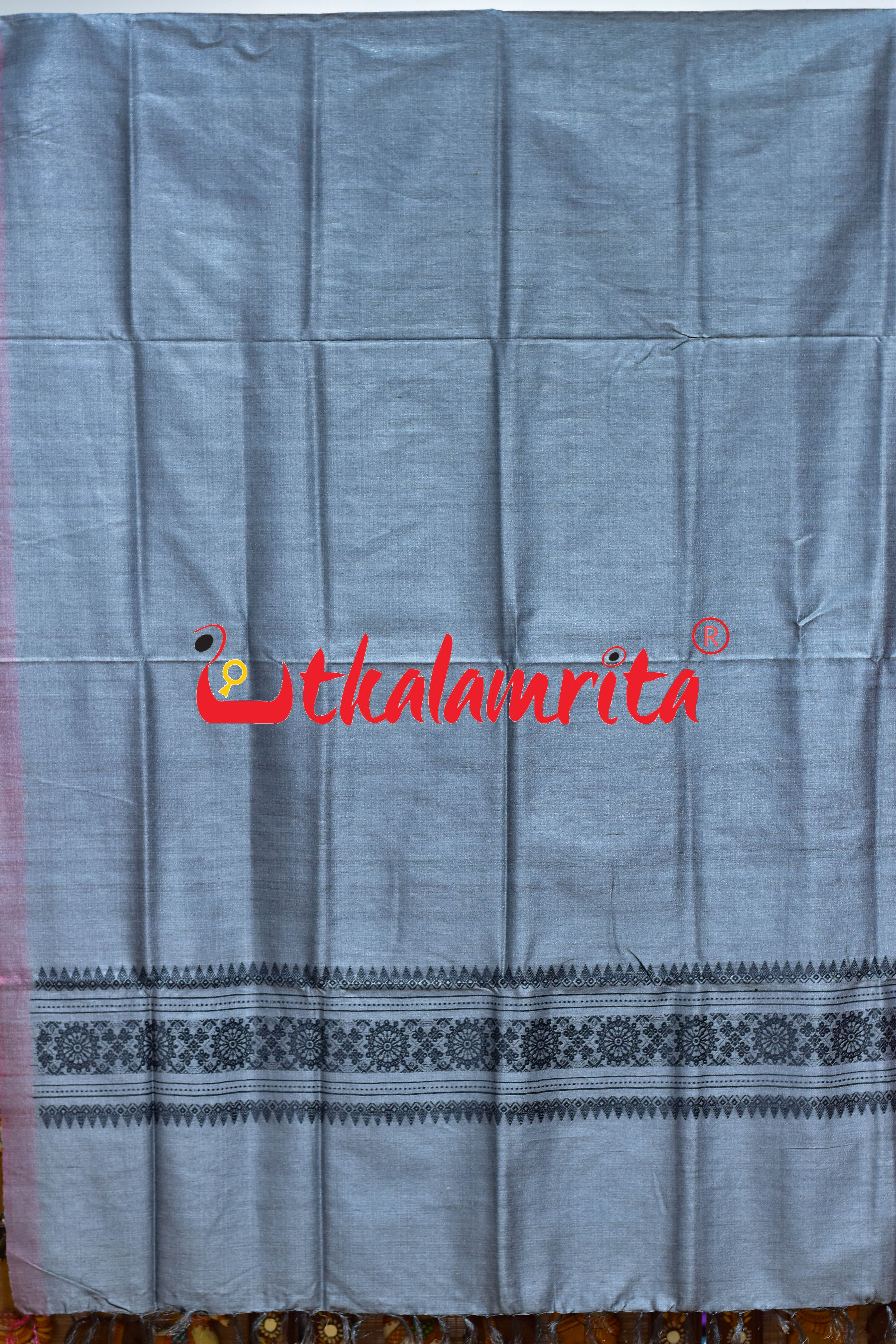 Grey Black Eri Tussar Jala Tussar (Dupatta)