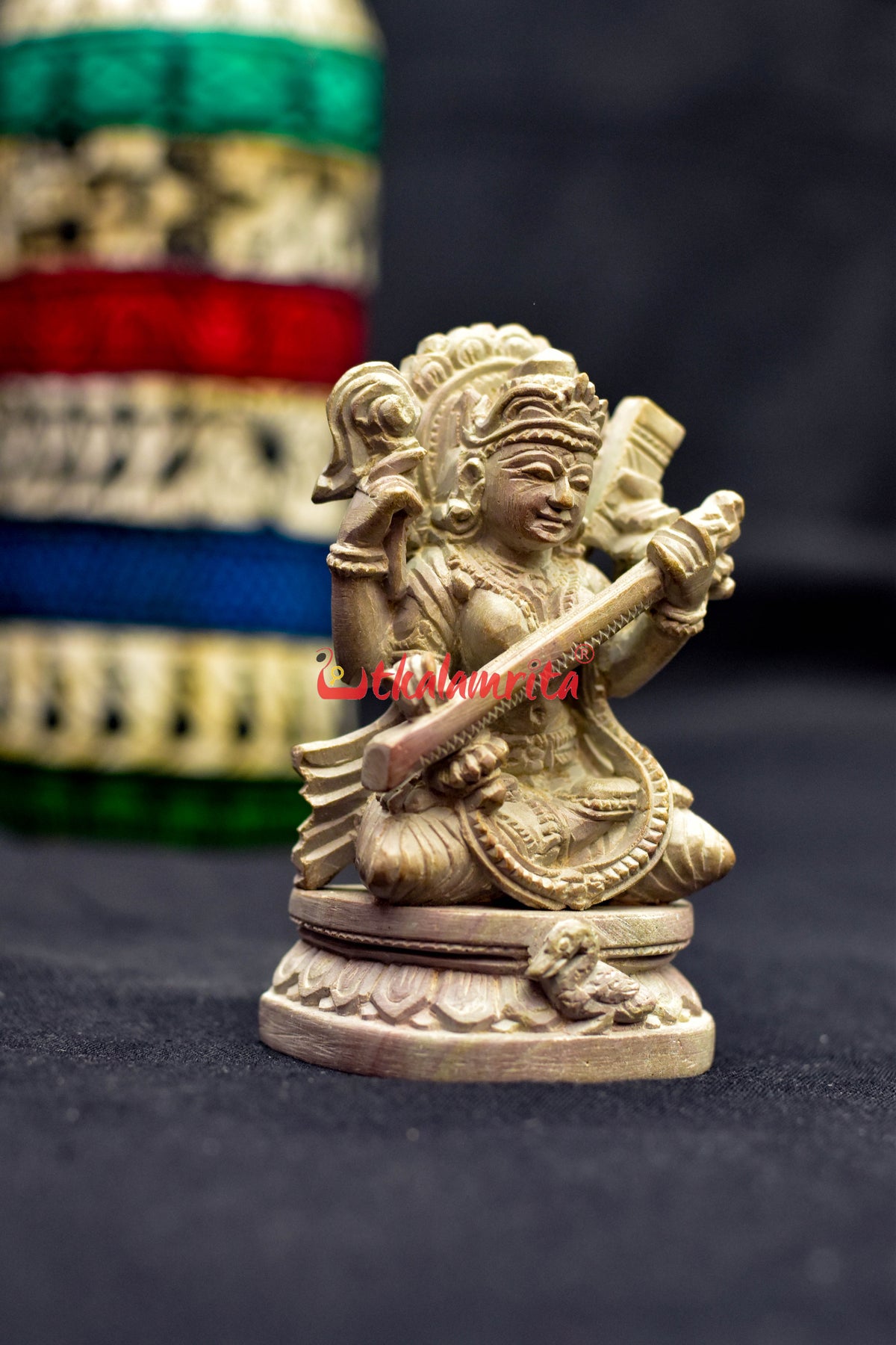 Saraswati Konark Stone Carving Idol