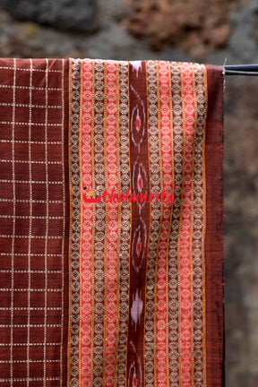Dasphuliya Chocolate Danti Sachipar Cotton Saree