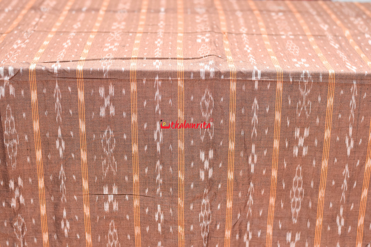 brown fish with flower ikat (fabric)