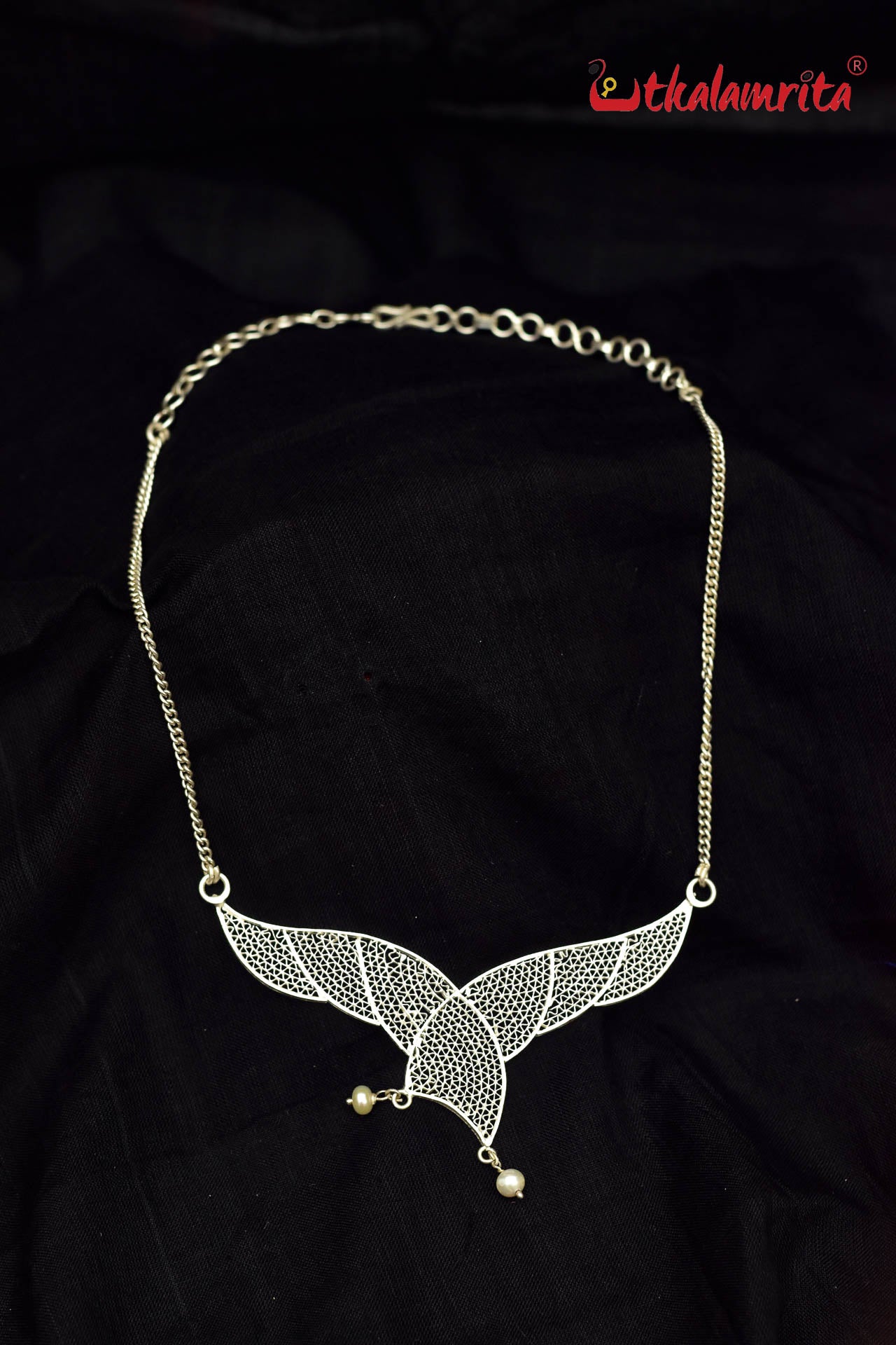 Silver Jala Winged Necklace