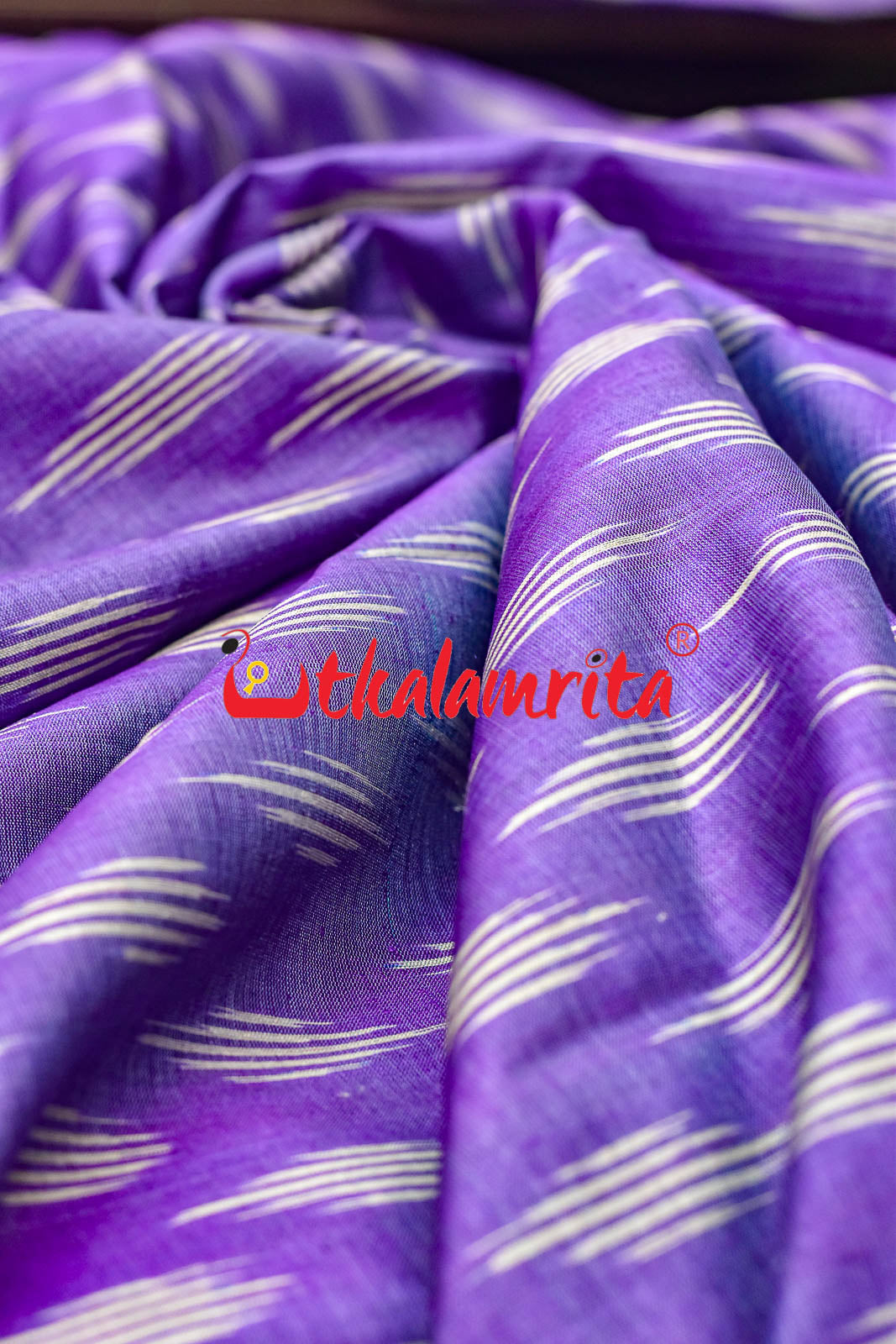 Purple Body Ikat Gopalpur Tussar (Fabric)