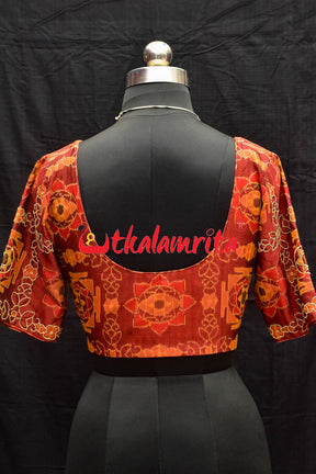 Lakhmi Jantra Rust Bapta Designer (Blouse)