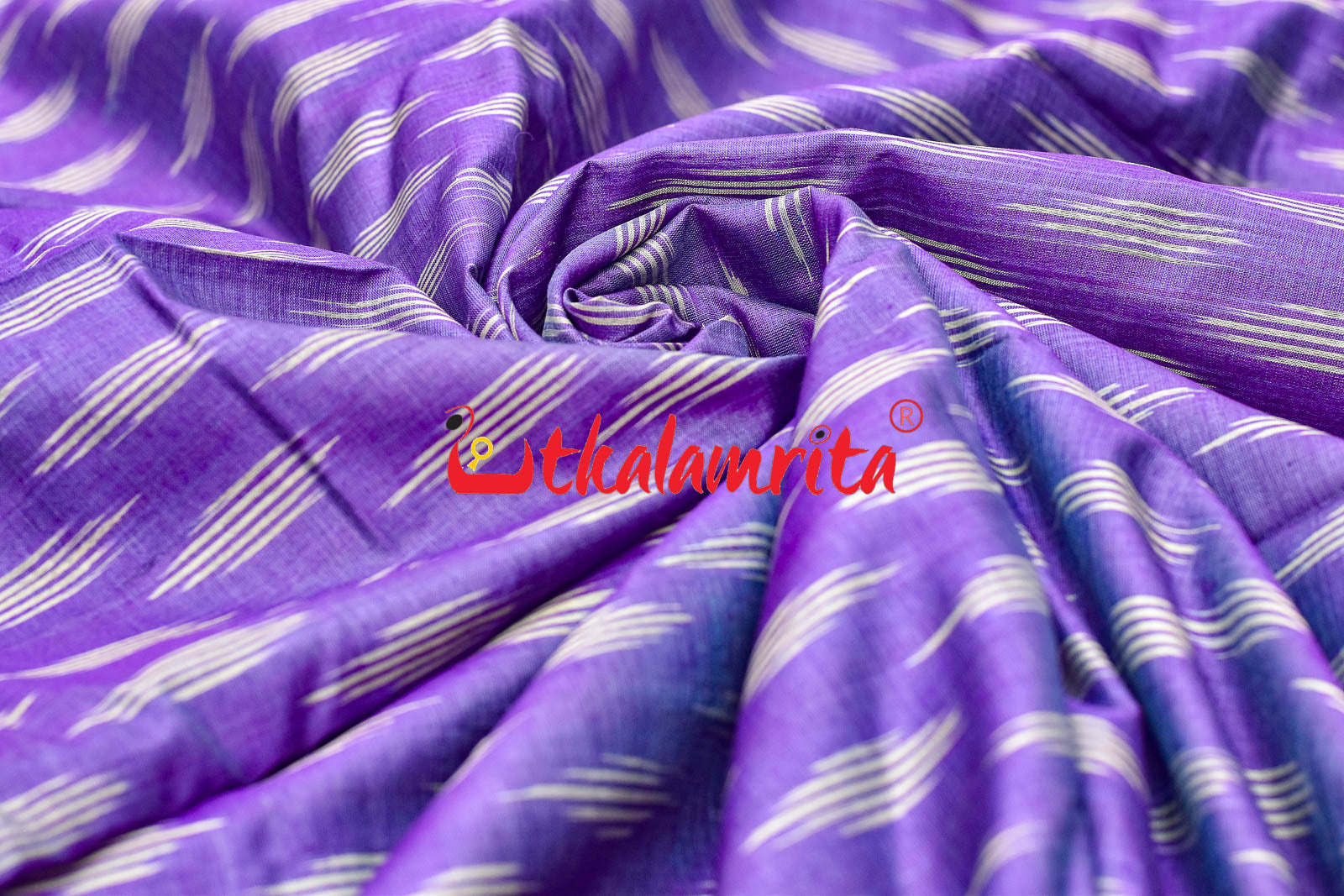 Purple Body Ikat Gopalpur Tussar (Fabric)