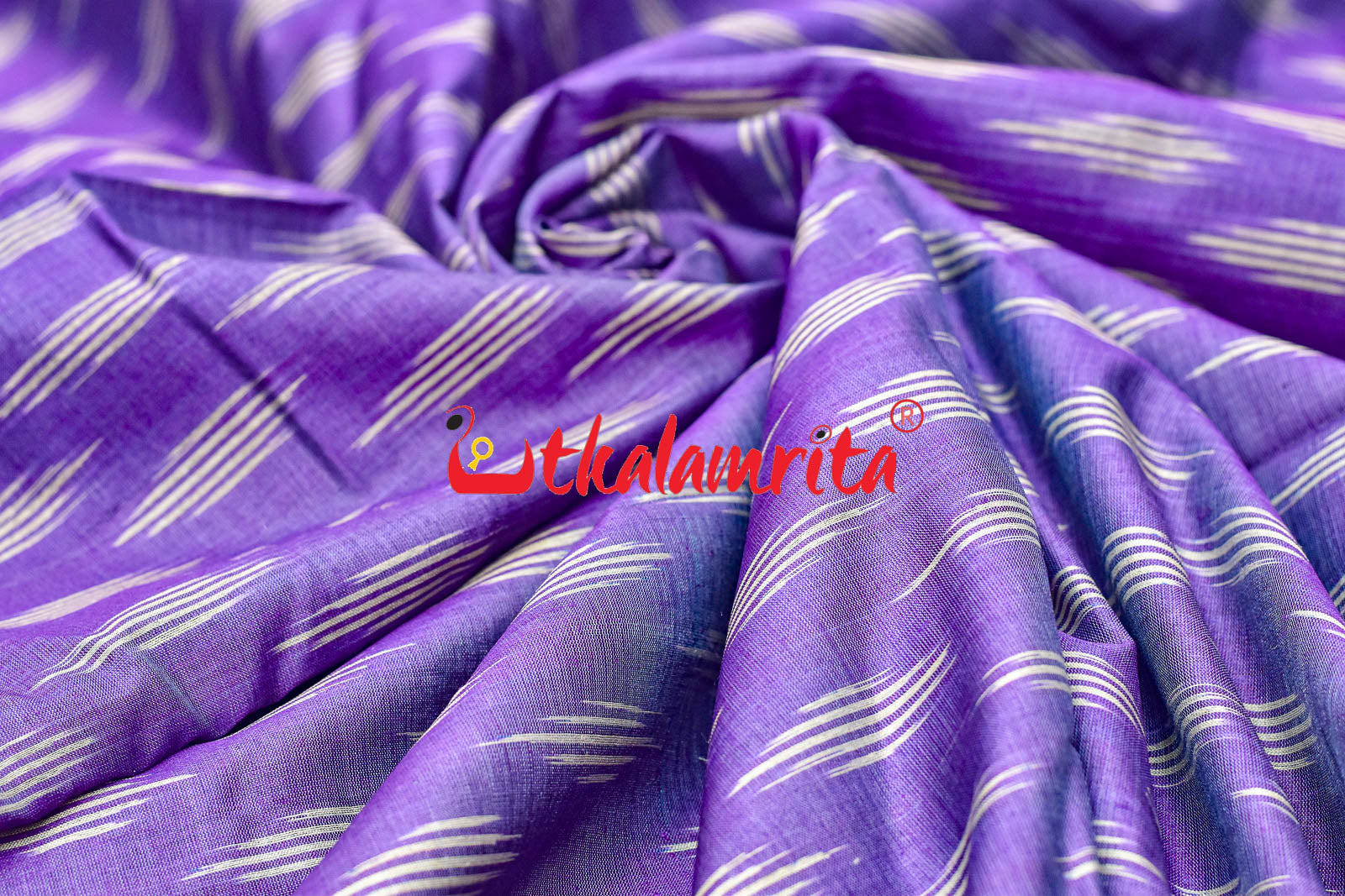 Purple Body Ikat Gopalpur Tussar (Fabric)