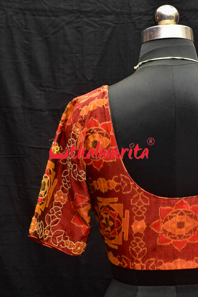 Lakhmi Jantra Rust Bapta Designer (Blouse)