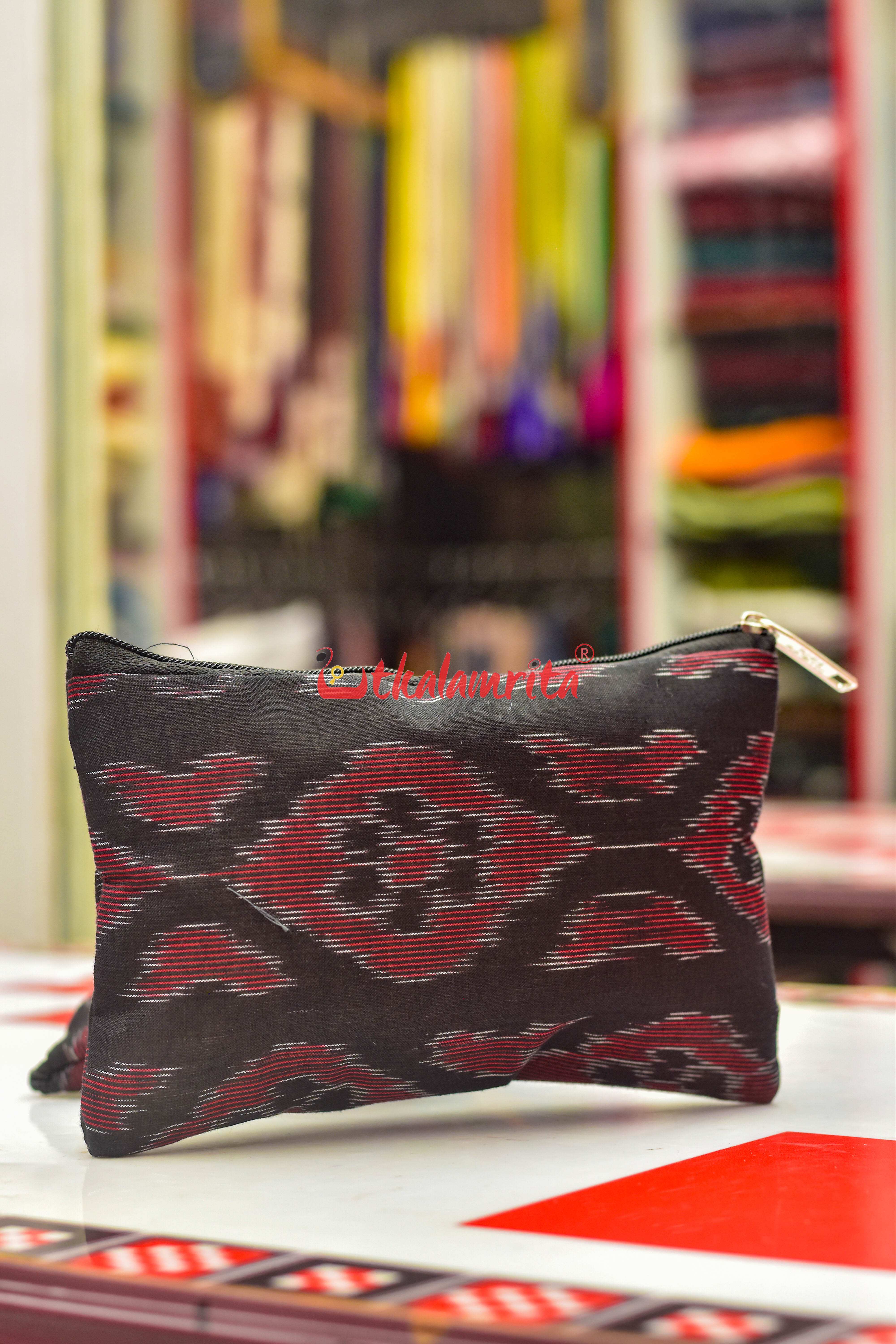 Black Phula Bandha Small Purse