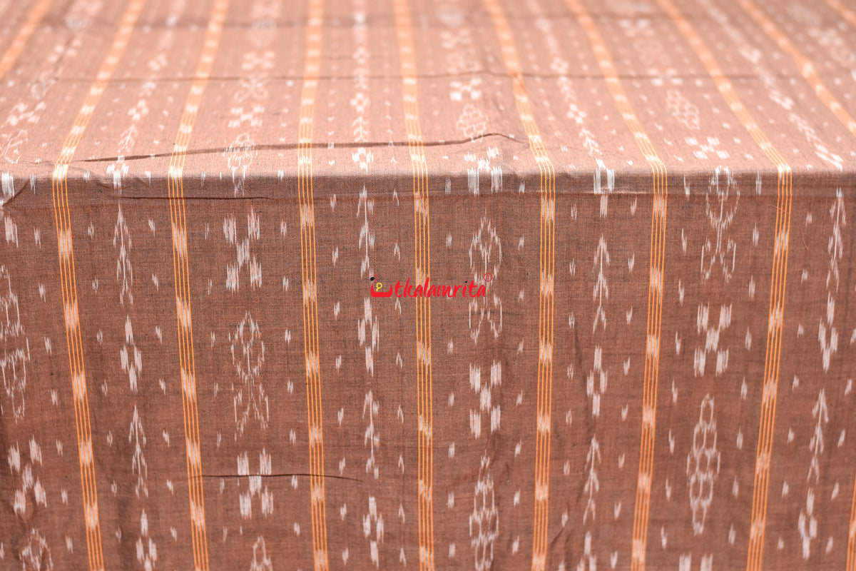 brown fish with flower ikat (fabric)