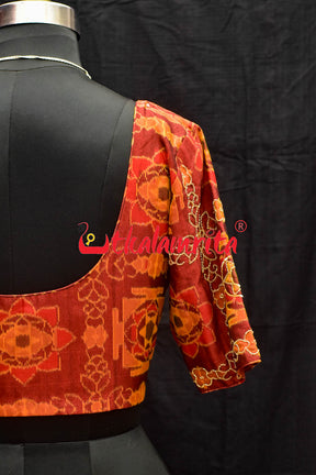 Lakhmi Jantra Rust Bapta Designer (Blouse)