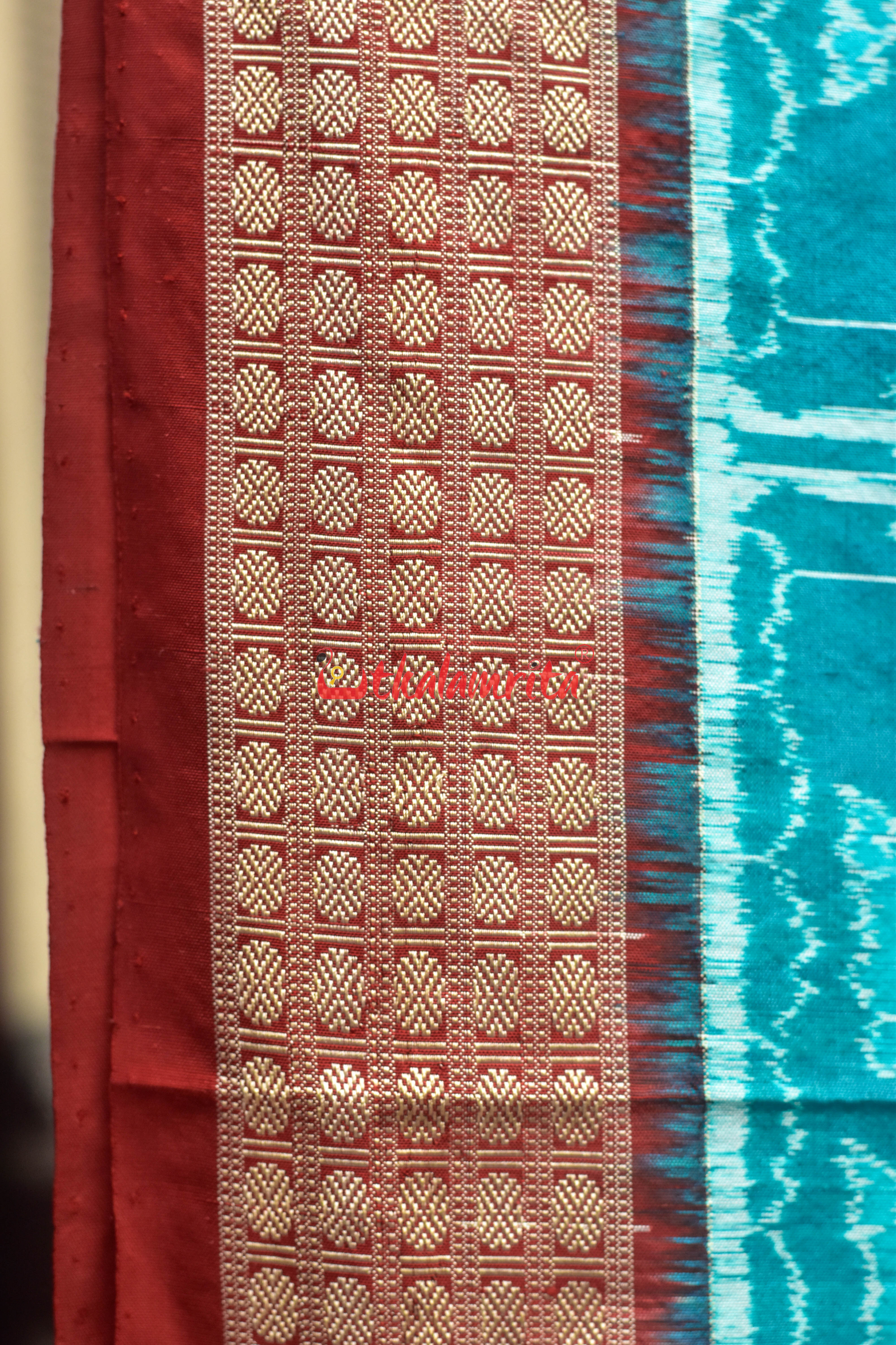 Sea Green Box Saura Doll Sambalpuri Silk Saree