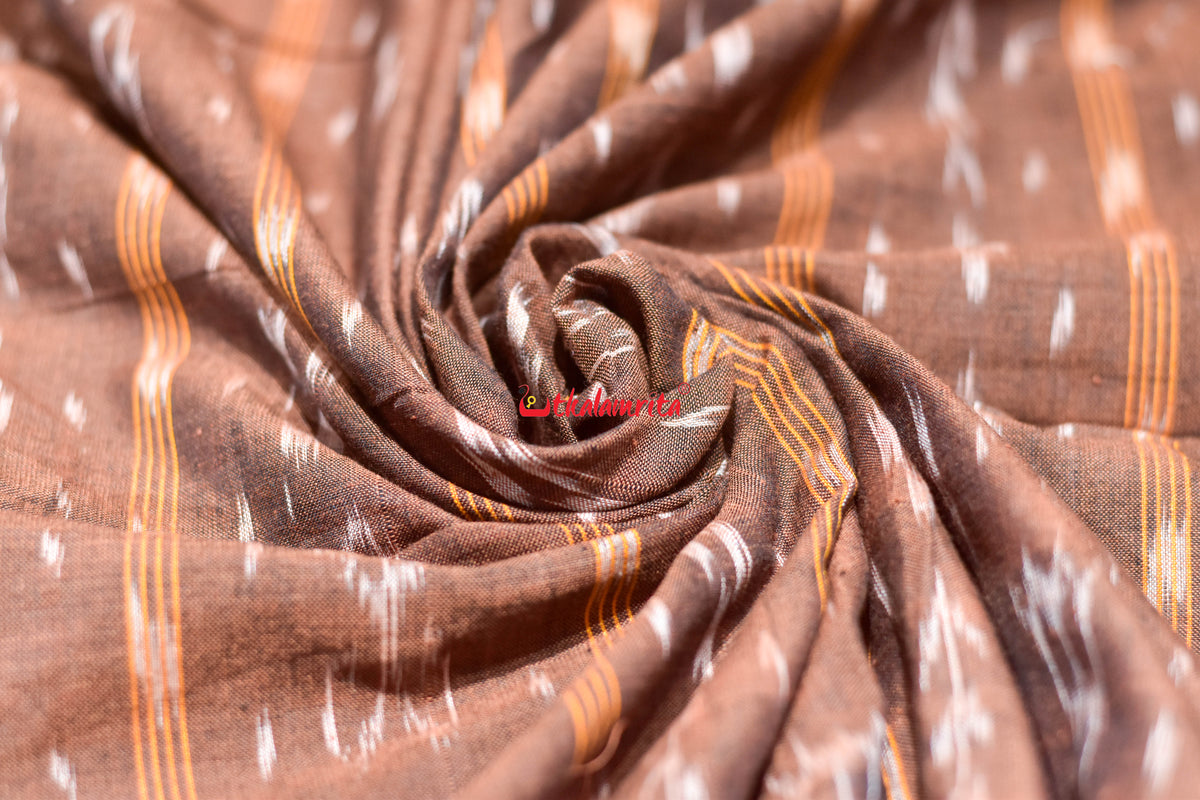 brown fish with flower ikat (fabric)