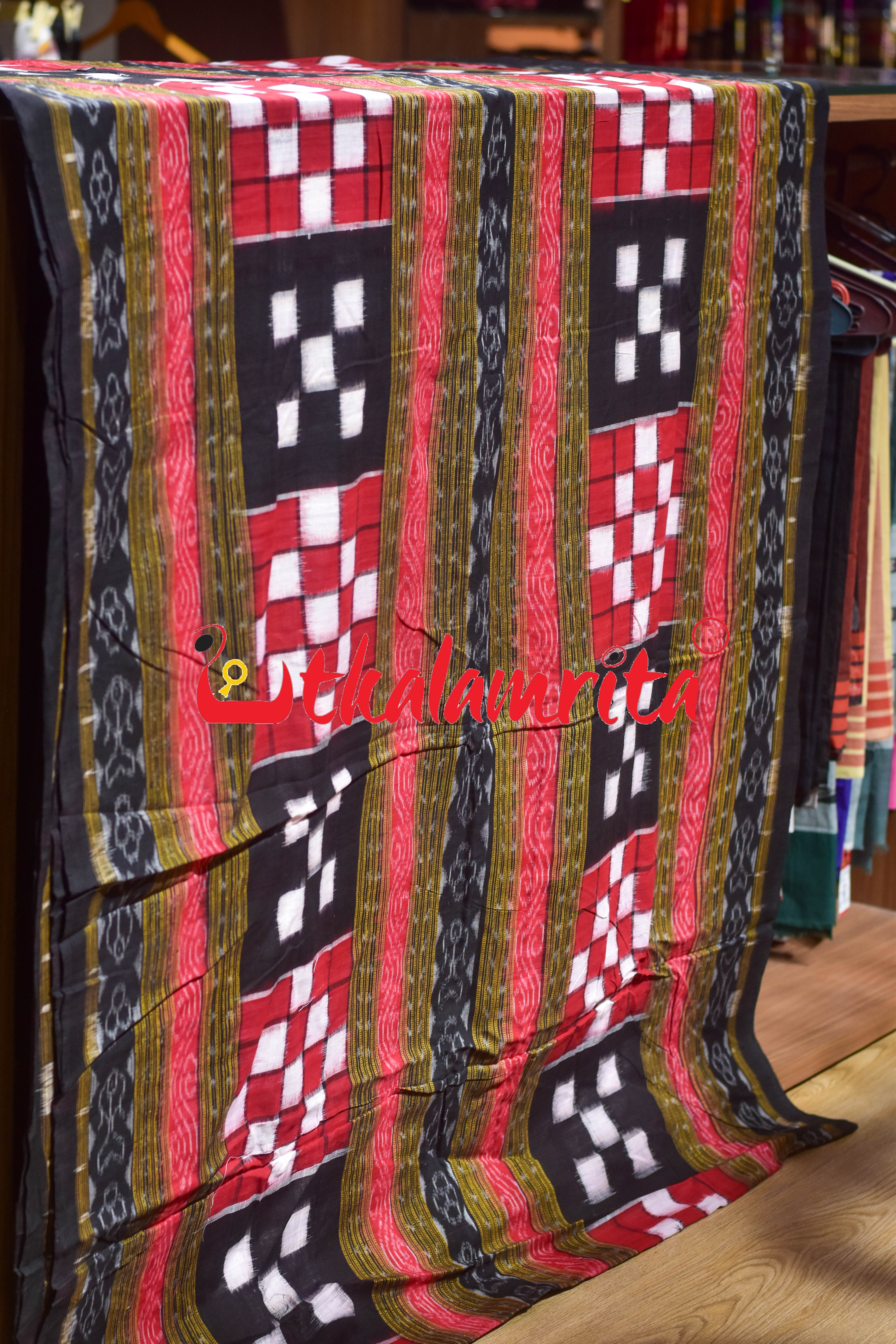 Red Black Bichitrapuri Cotton (Fabric)