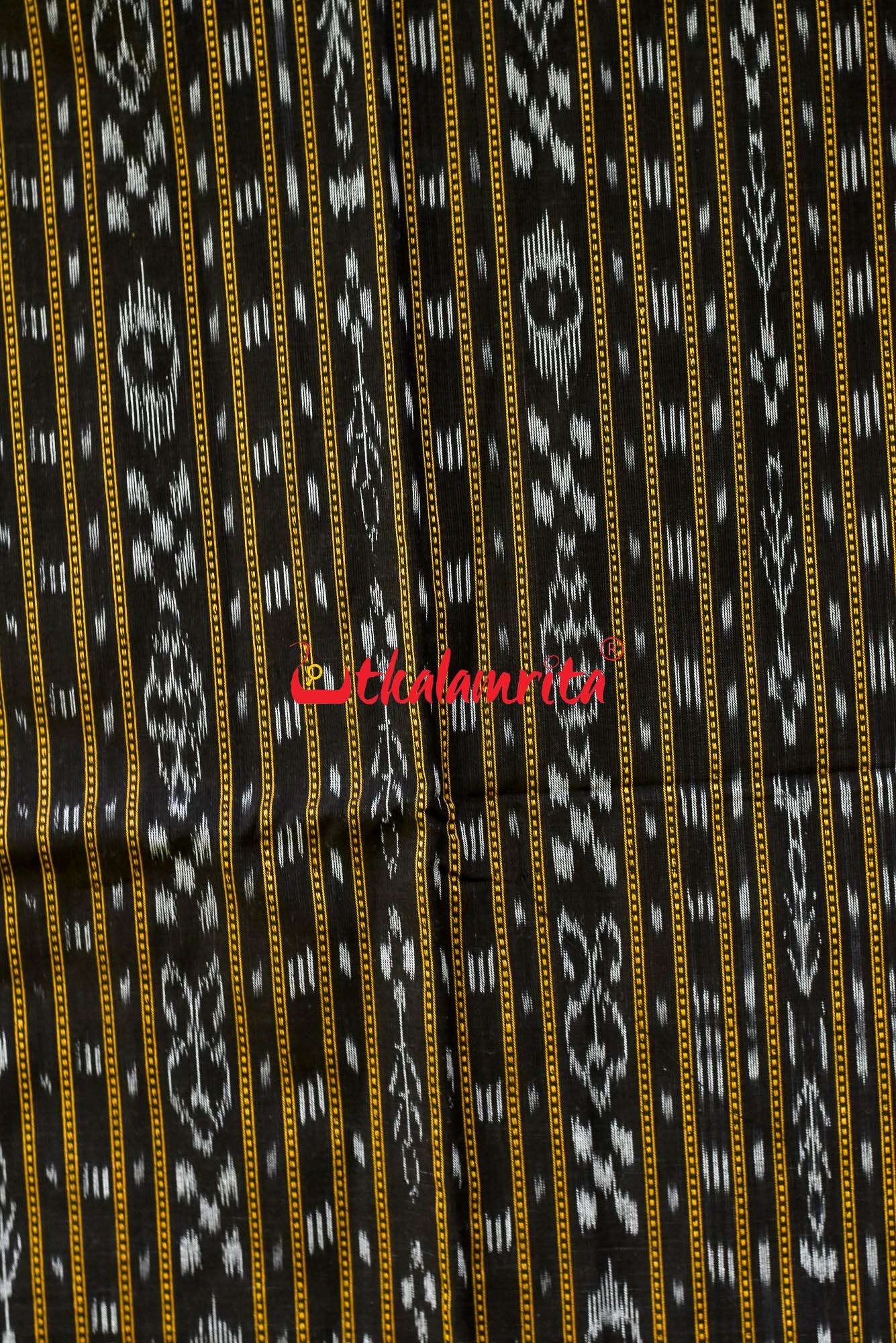 Black Grey Ikat Dress Set