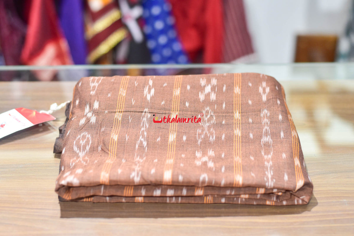 brown fish with flower ikat (fabric)