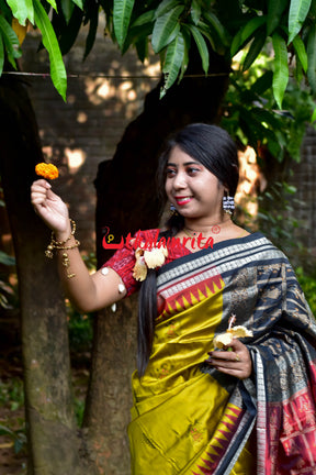 Swarnalata Doll Bomkai Double Border Silk Saree