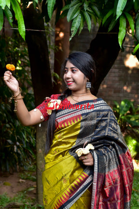 Swarnalata Doll Bomkai Double Border Silk Saree