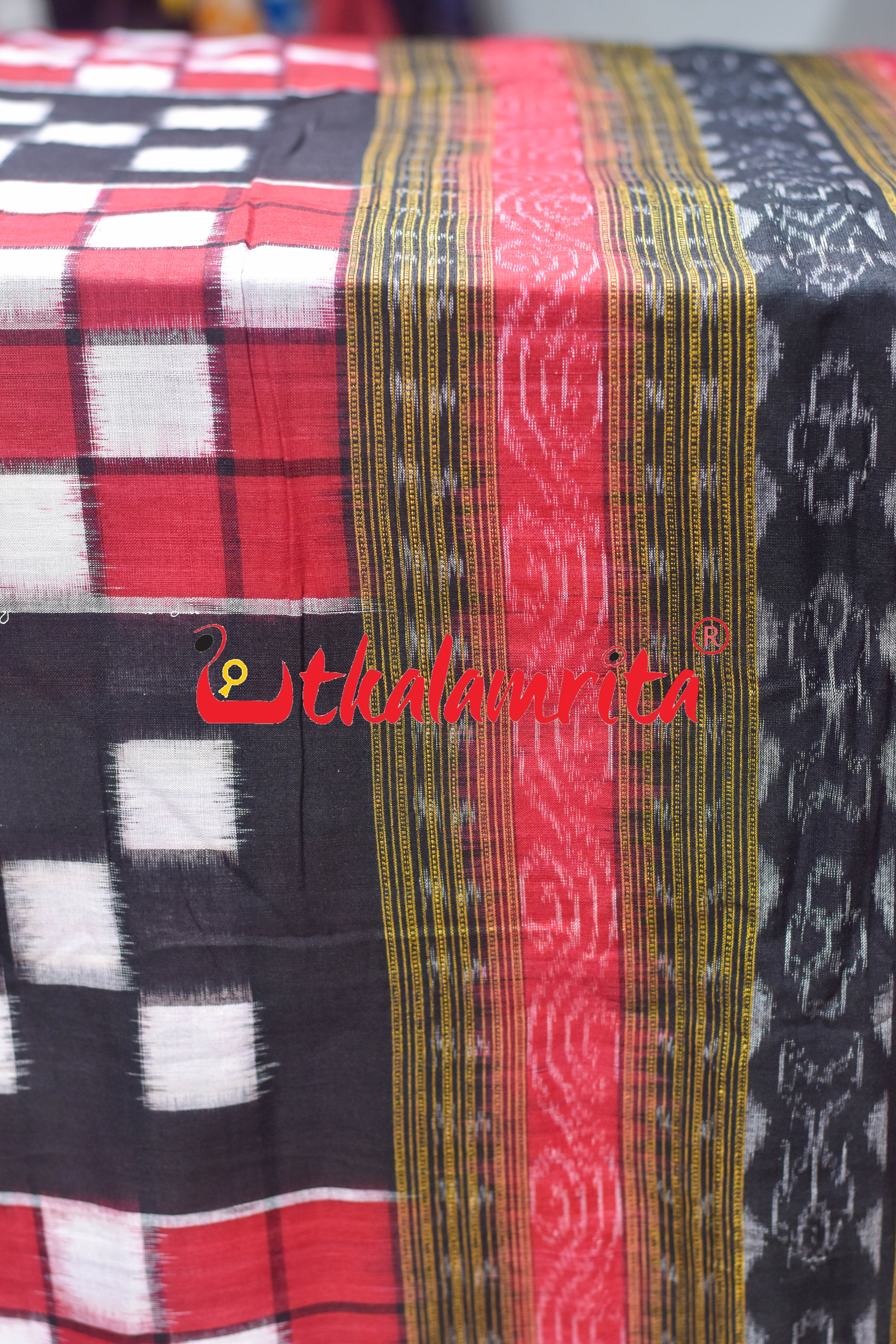 Red Black Bichitrapuri Cotton (Fabric)
