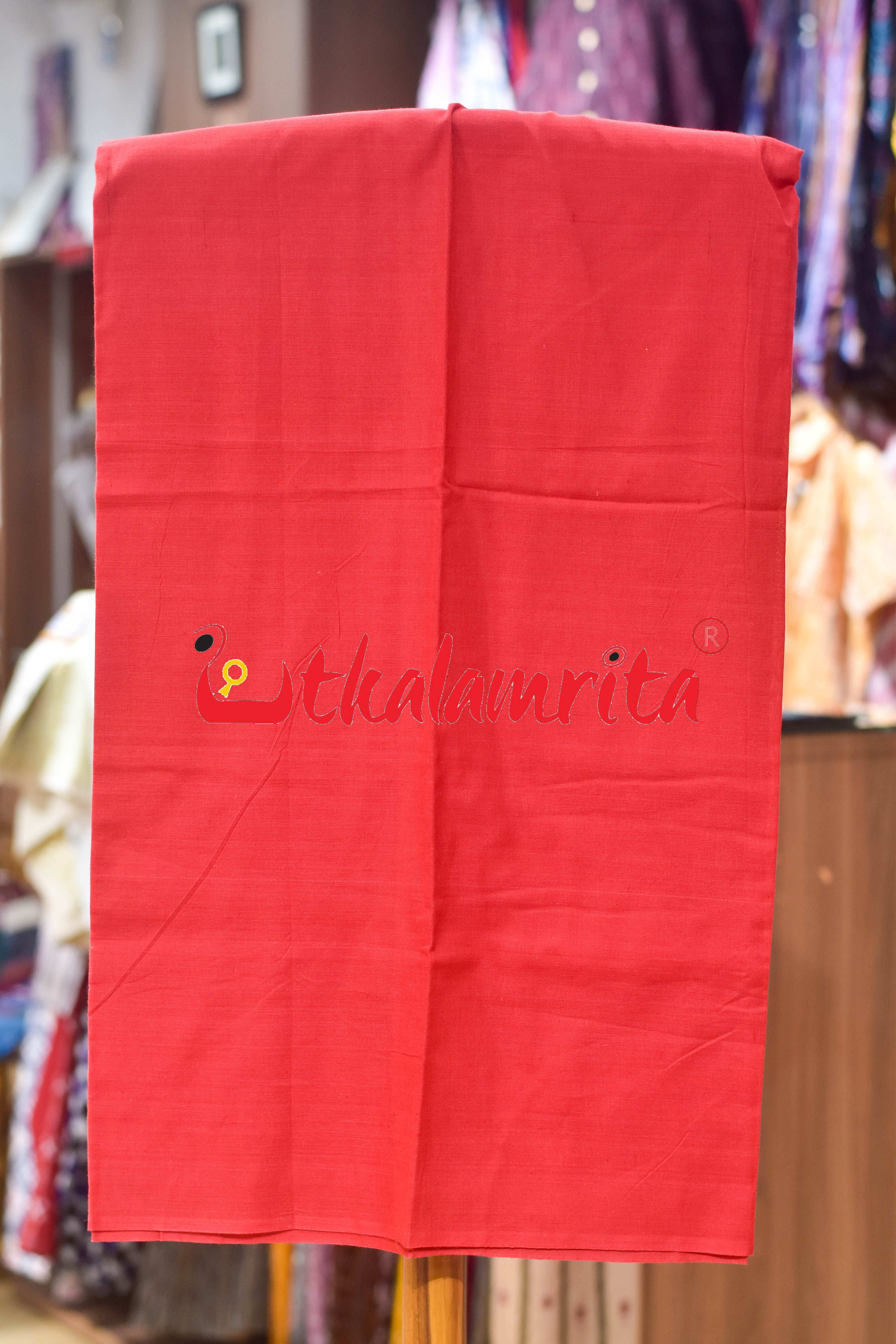 Black Red Body Animal Sambalpuri Cotton Dress Set