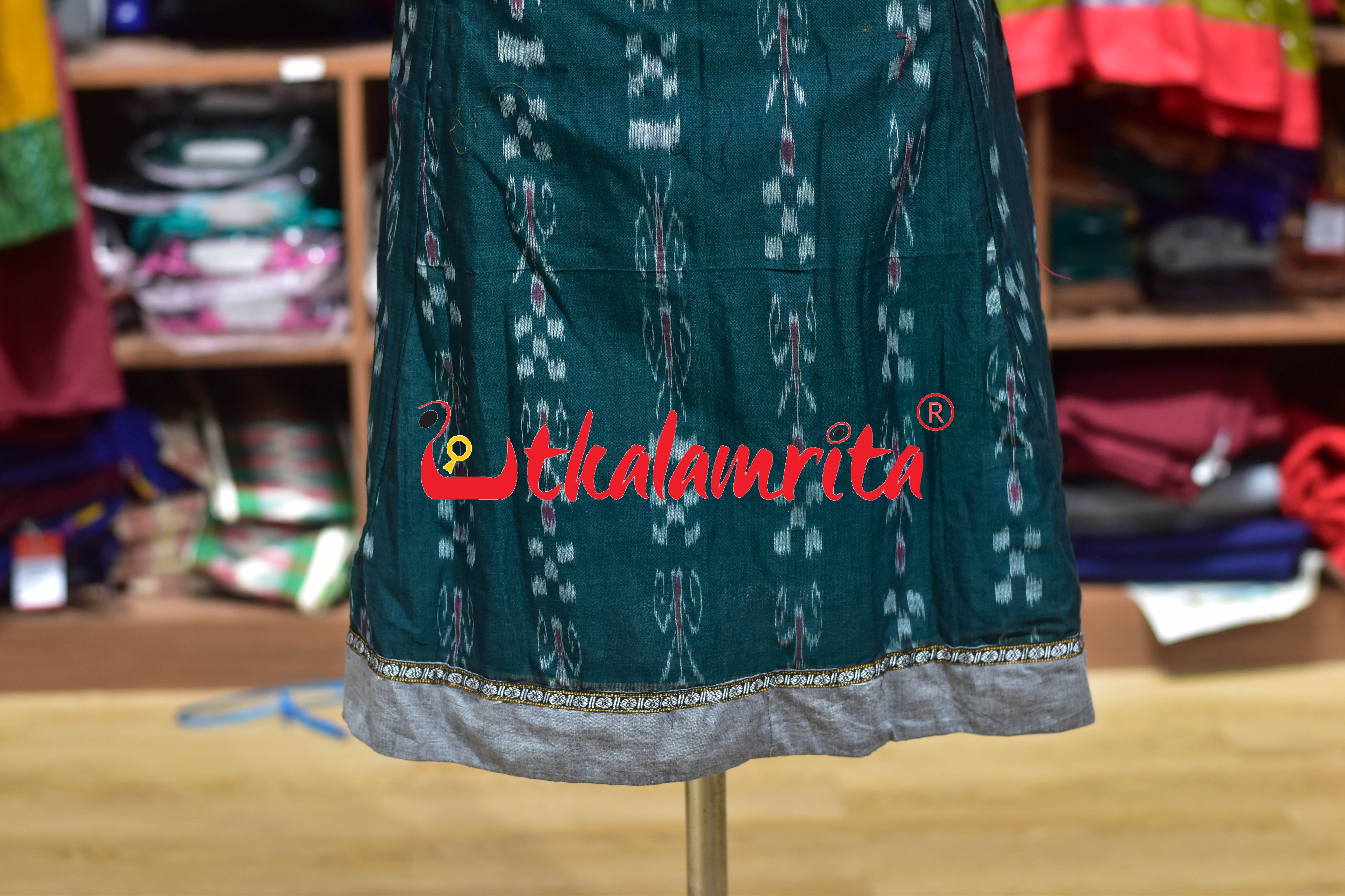 Light Green Kahda with Grey Green Pasapali (Anarkali)