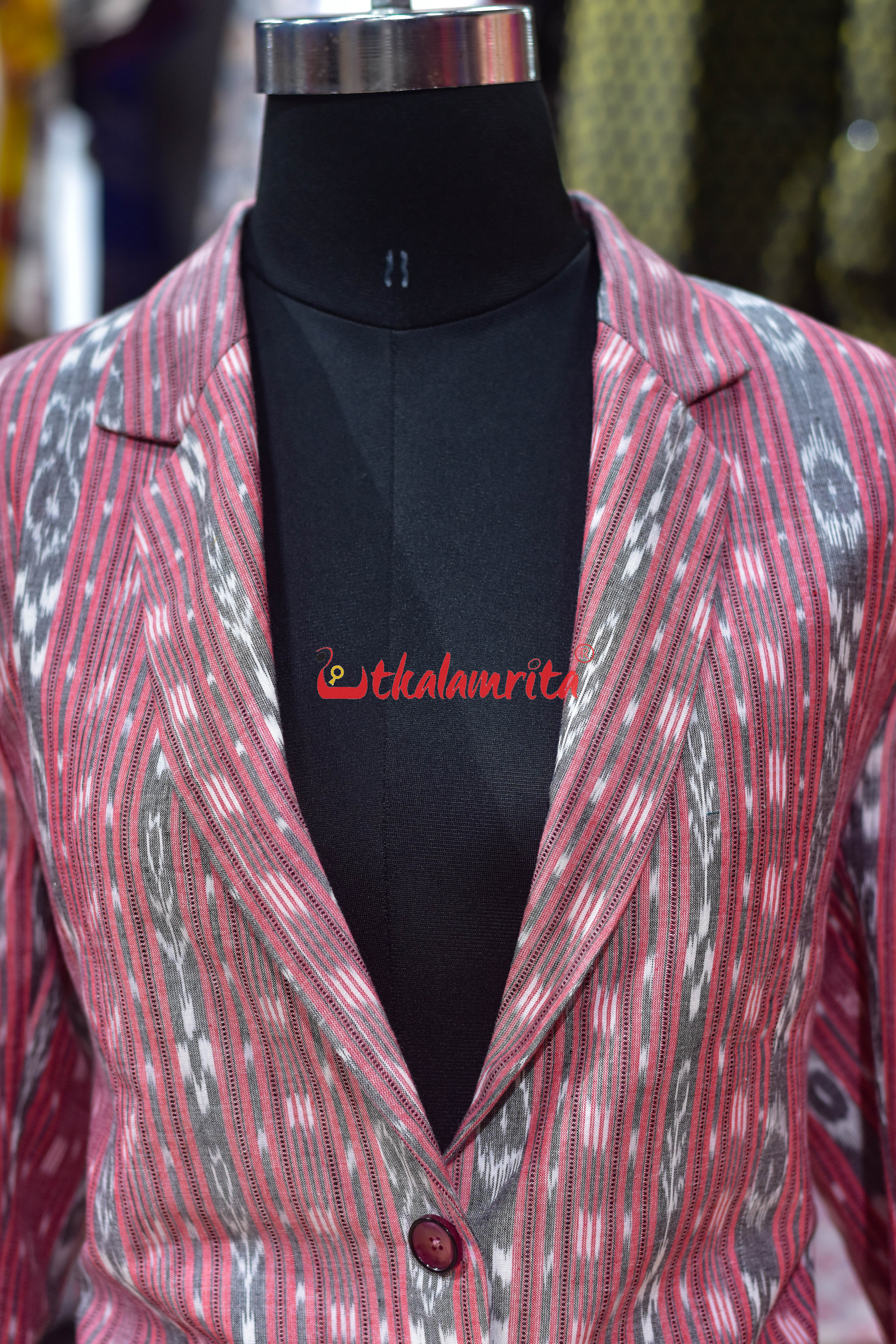 Light Pink Ikat (Ladies' Blazer)