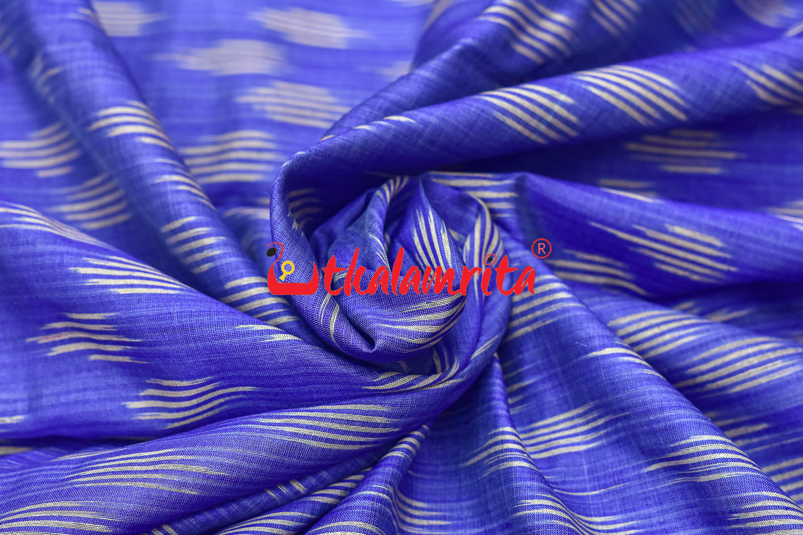 Blue Body Ikat Gopalpur Tussar (Fabric)