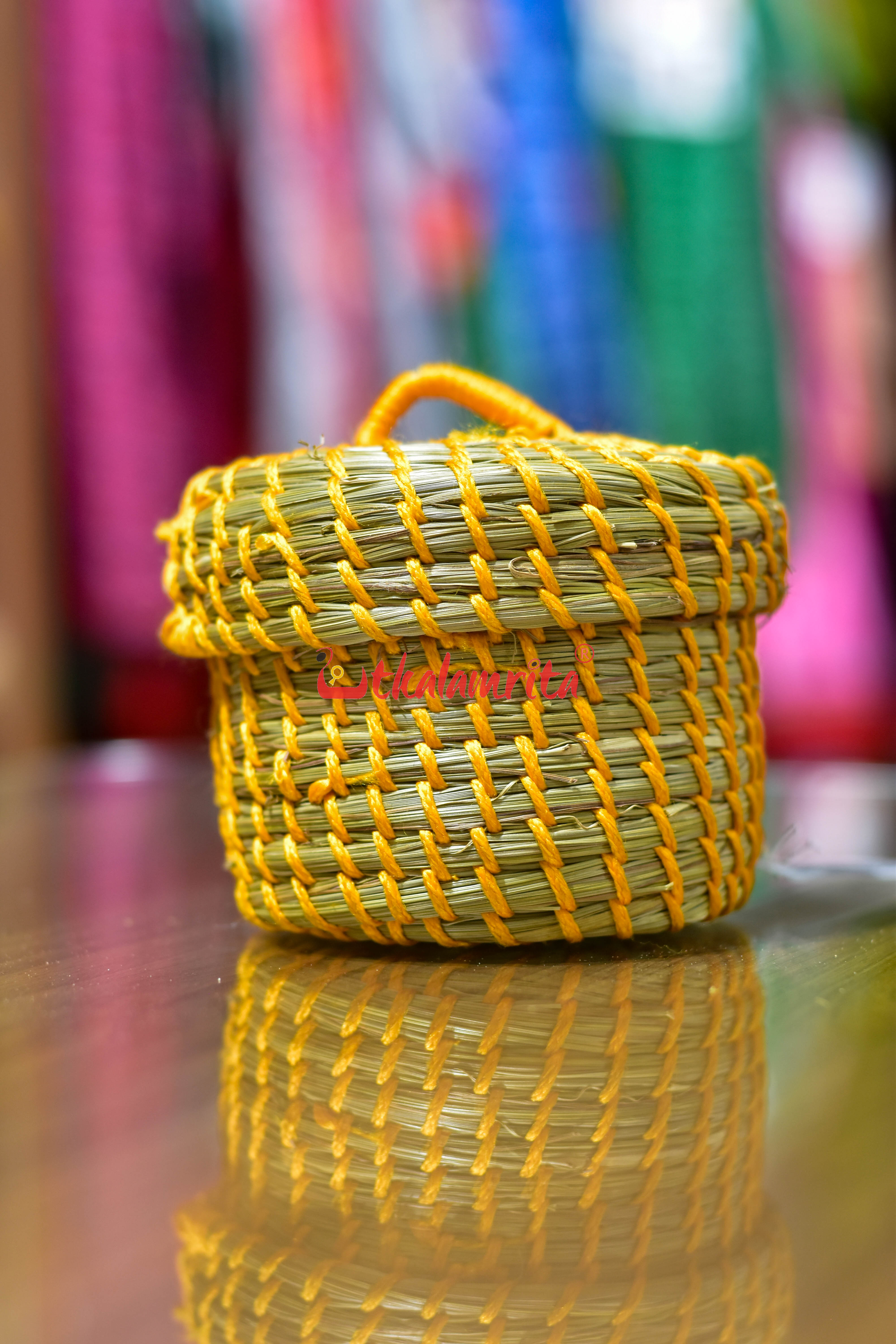 Sabai Mustard Yellow Thread Jewellery Box