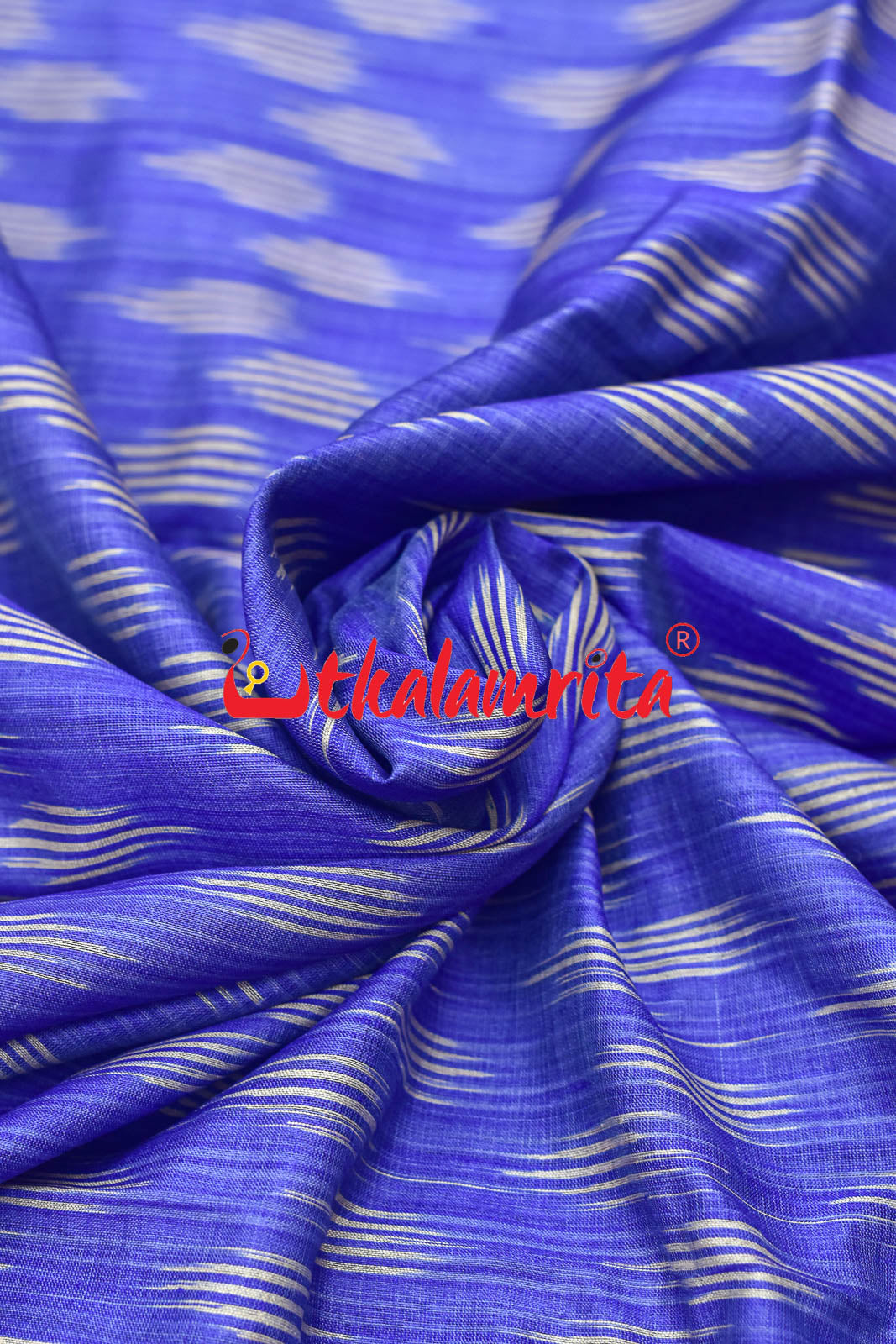 Blue Body Ikat Gopalpur Tussar (Fabric)