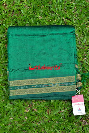 Green Bandha Border Silk (Fabric)