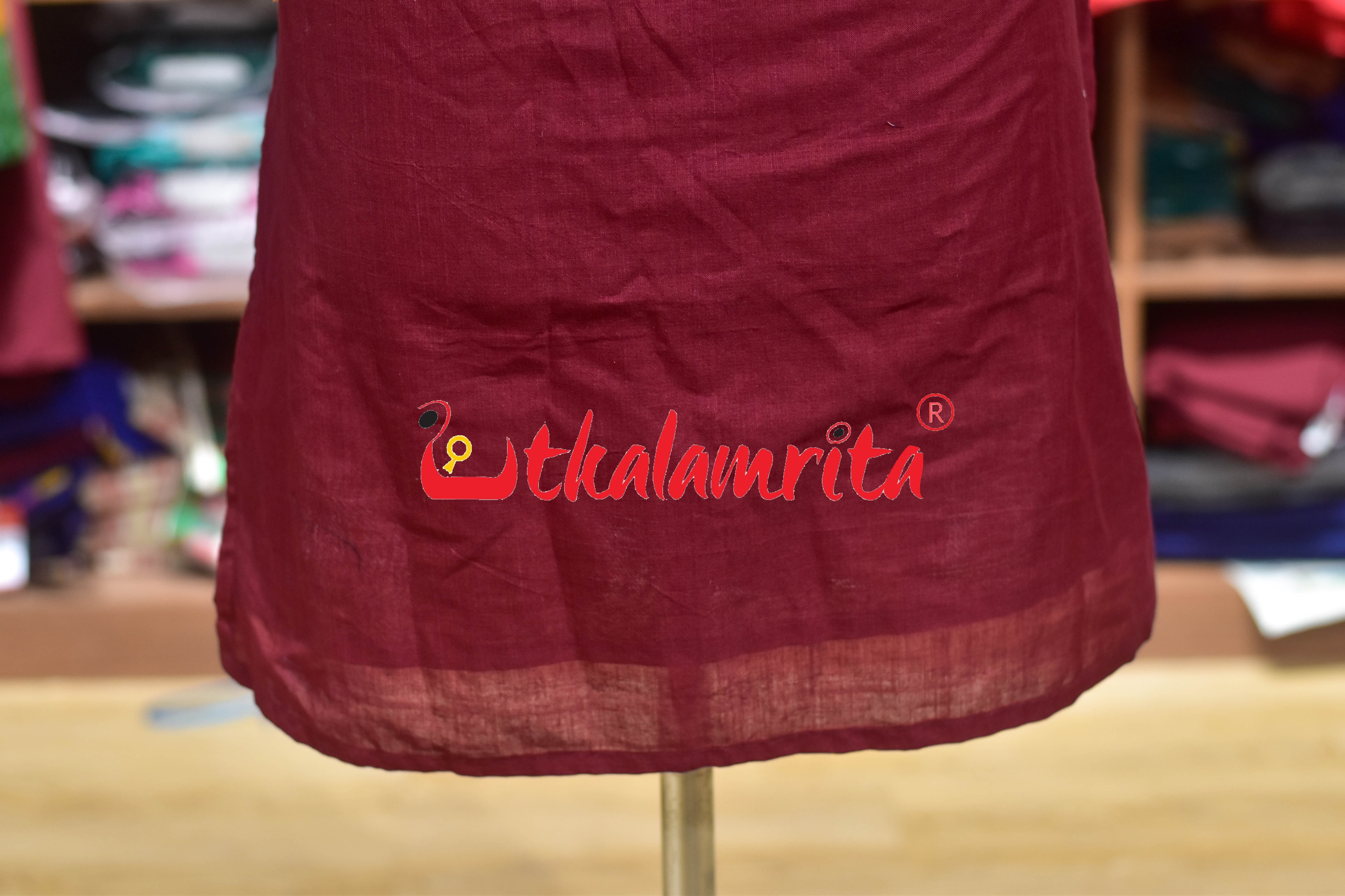 Yellow Tipa Pasapali with Middle Elephants Design (Ladies' Kurti)