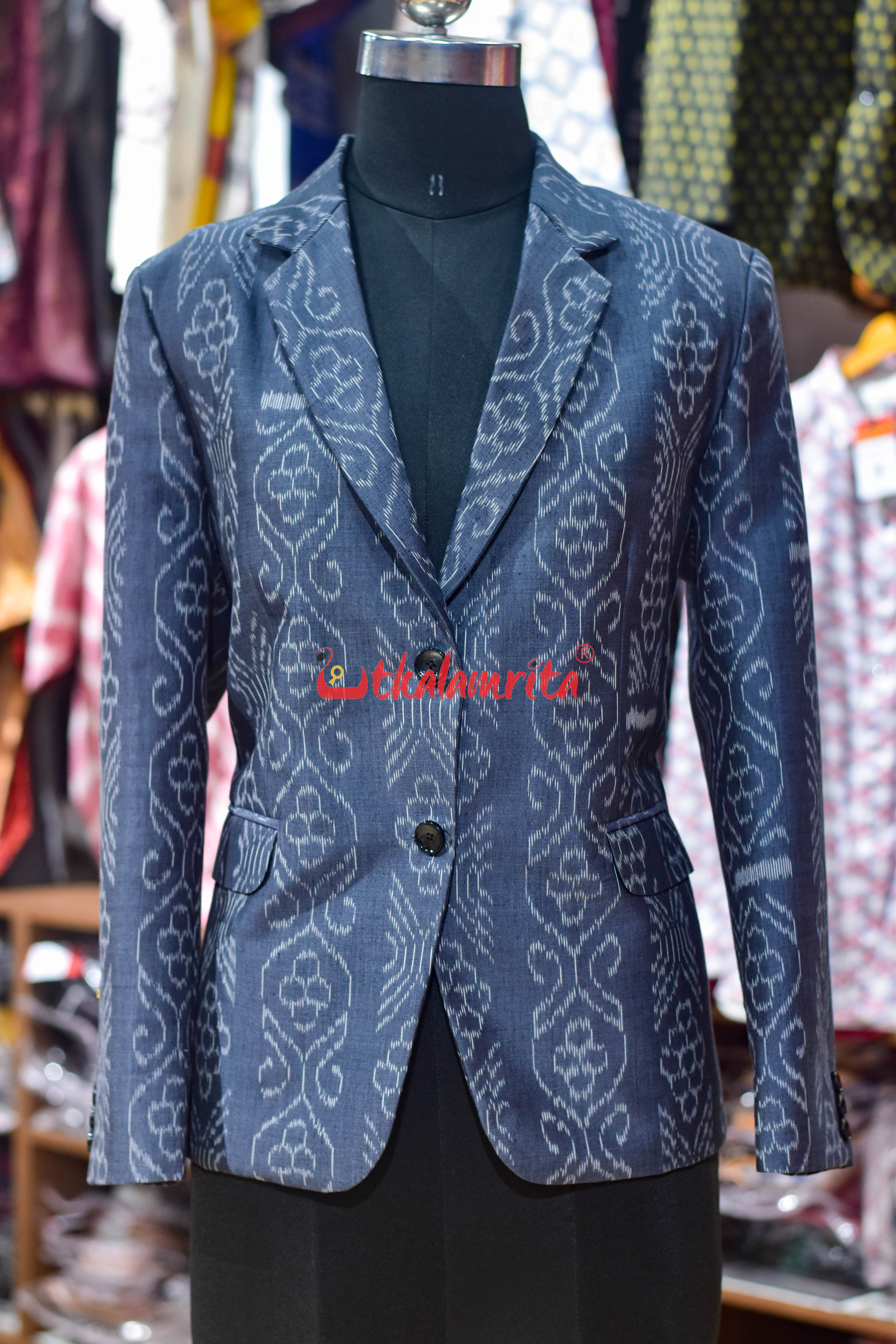 Grey Flower Bandha (Ladies' Blazer)