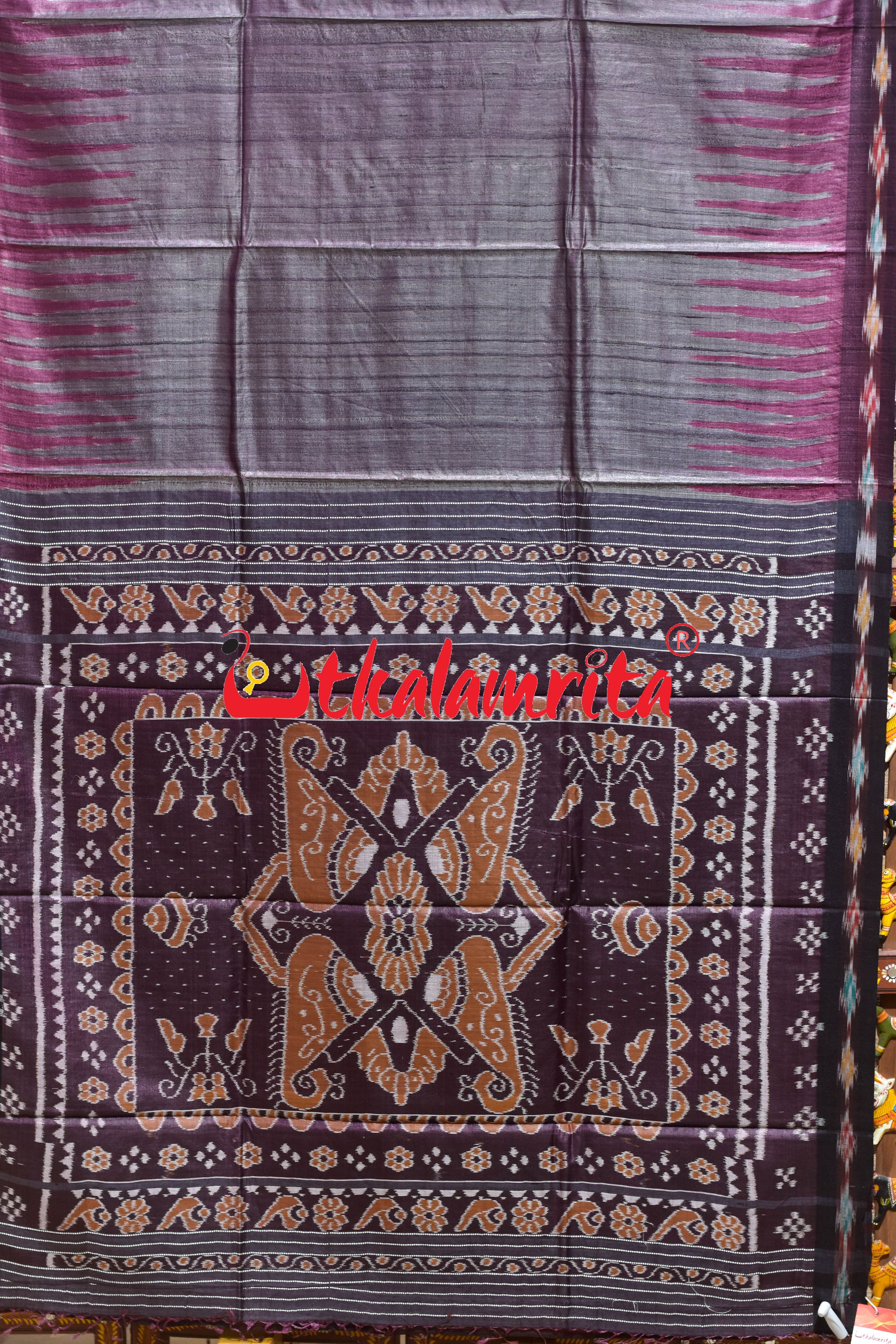 Burgundy Box Anchal Gopalpur Tussar Silk Saree