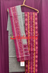 Magenta Grey Pasapali Long Flower Dress Set