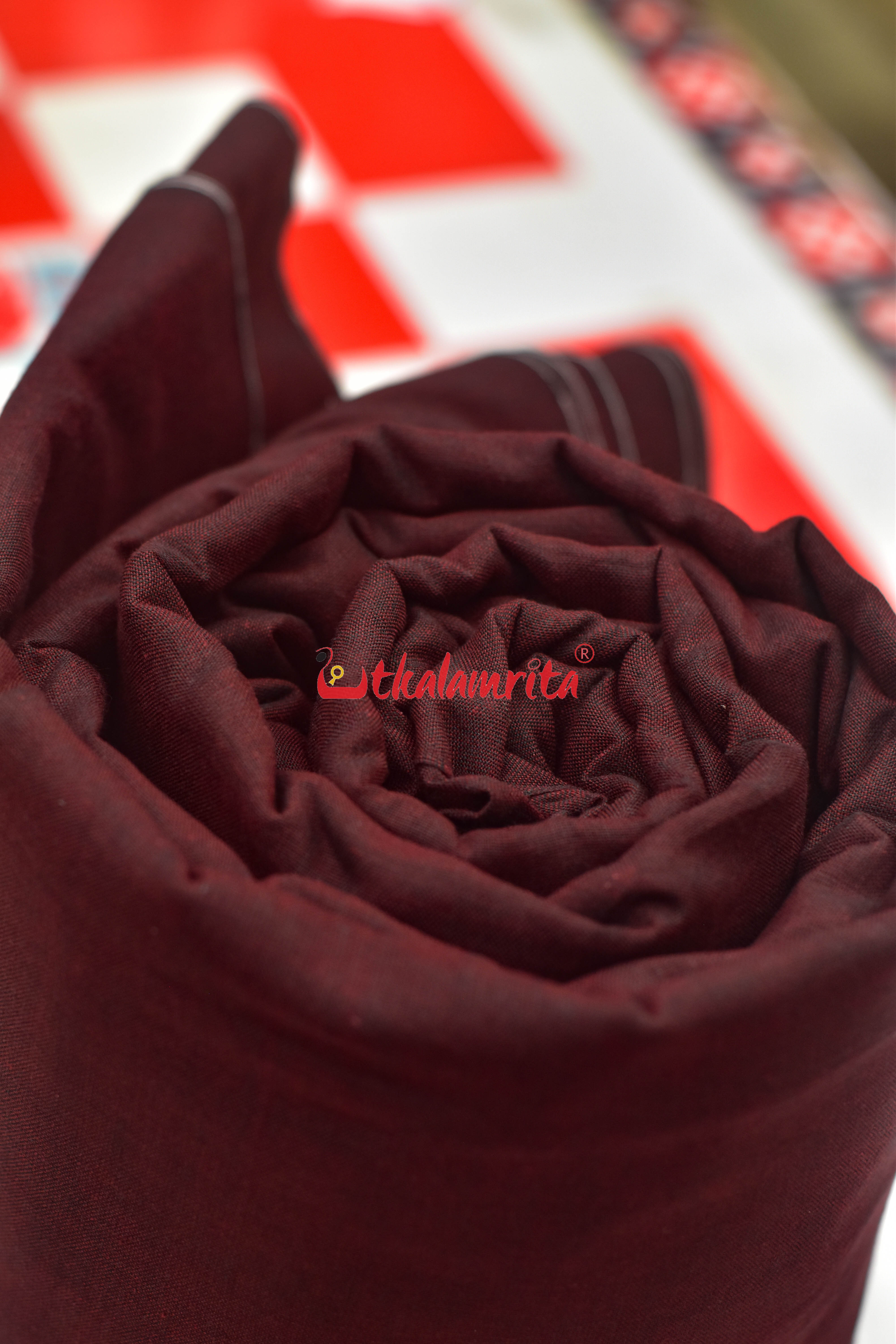 Plain Coffee Handloom (Fabric)
