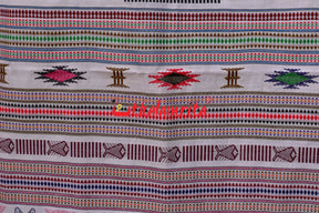 White Ganga Jamuna Original Ganjam Bomkai Saree