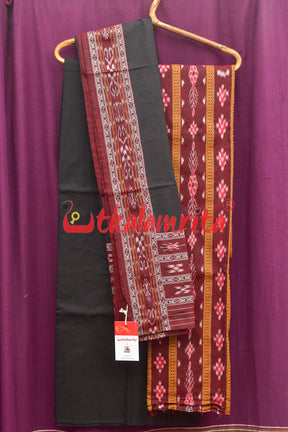 Maroon Black Pasapali Long Flower Dress Set