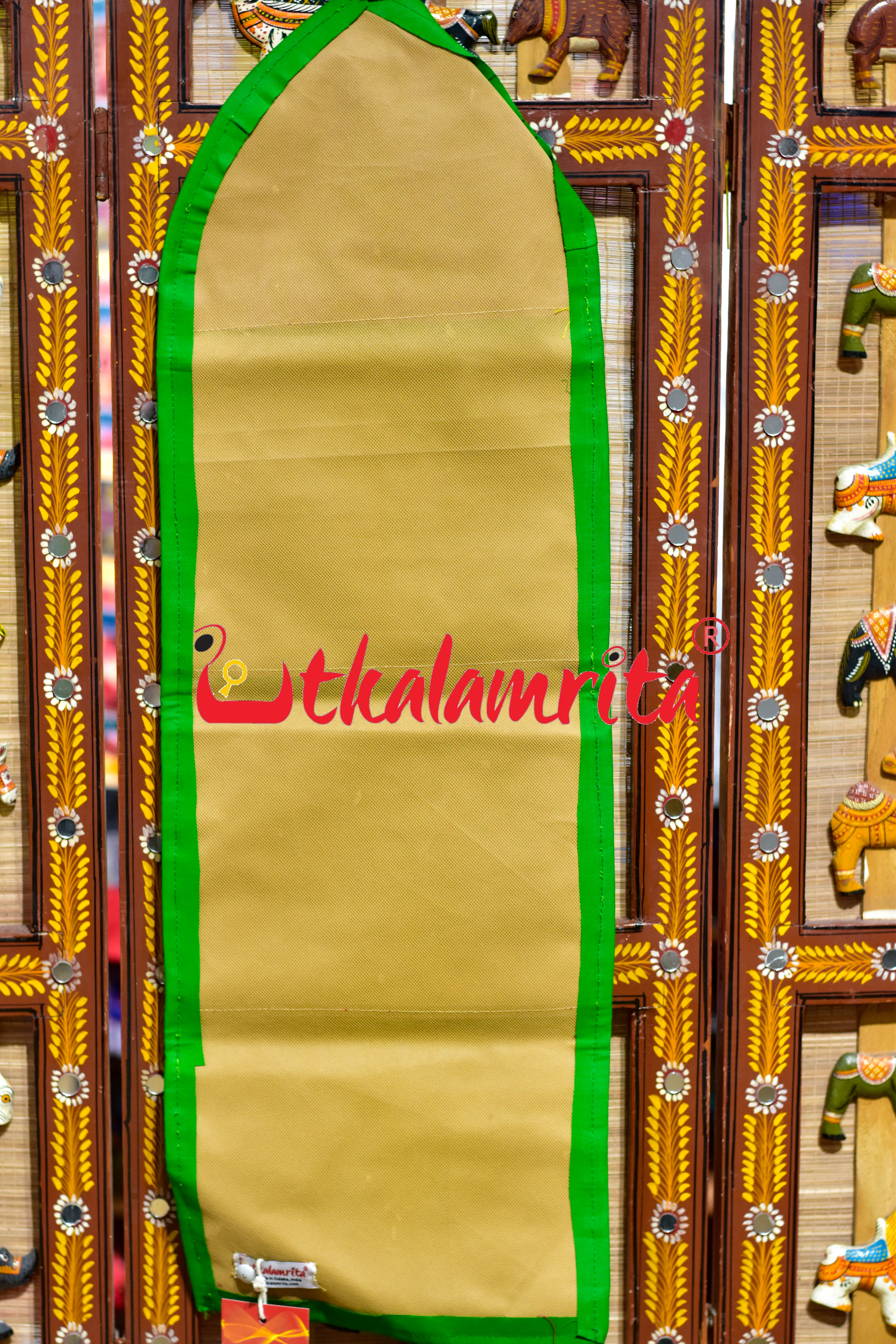 Red Green Double Elephant Pipli Applique Letter Box