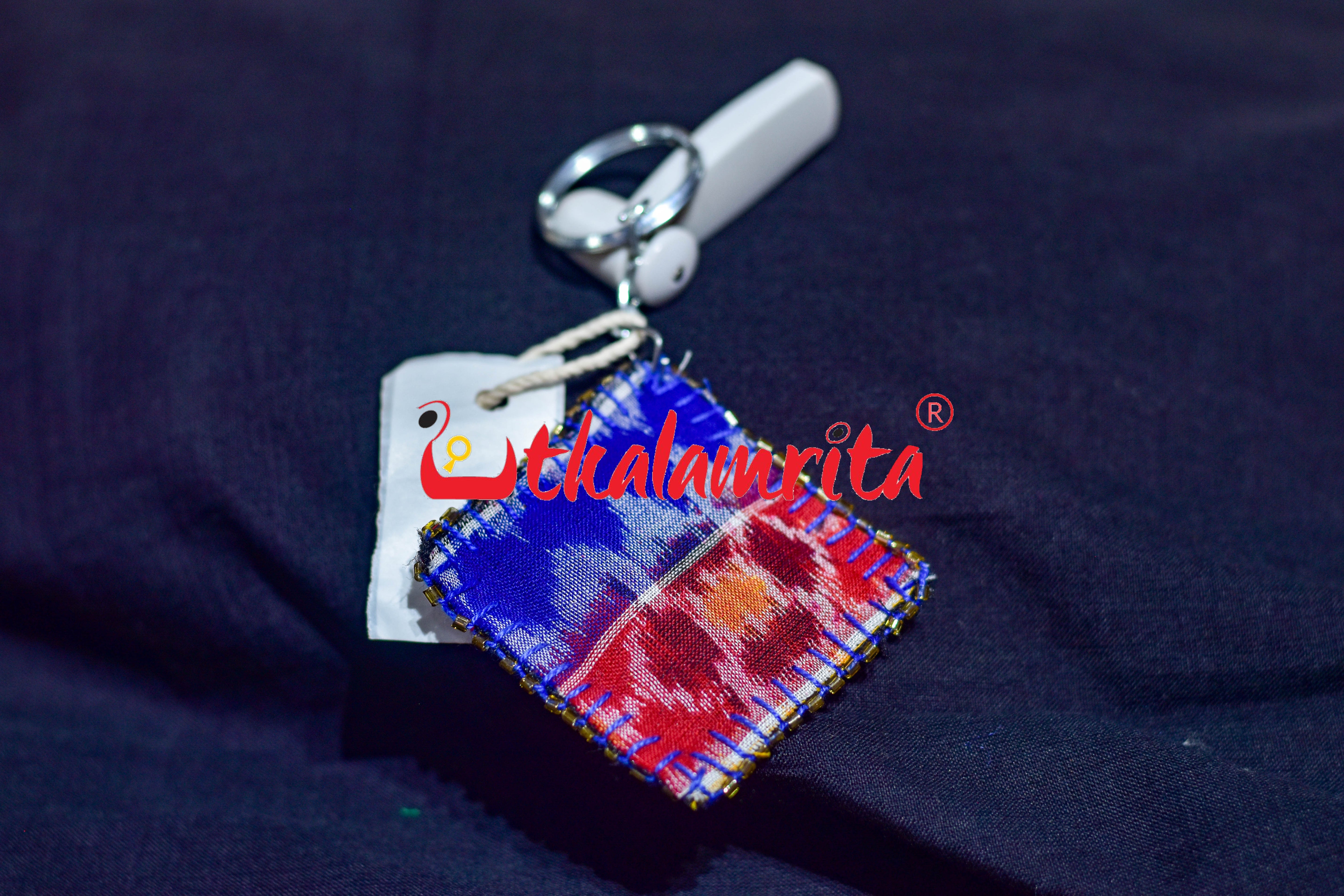 Blue Red Utkala Laxmi Key Chain