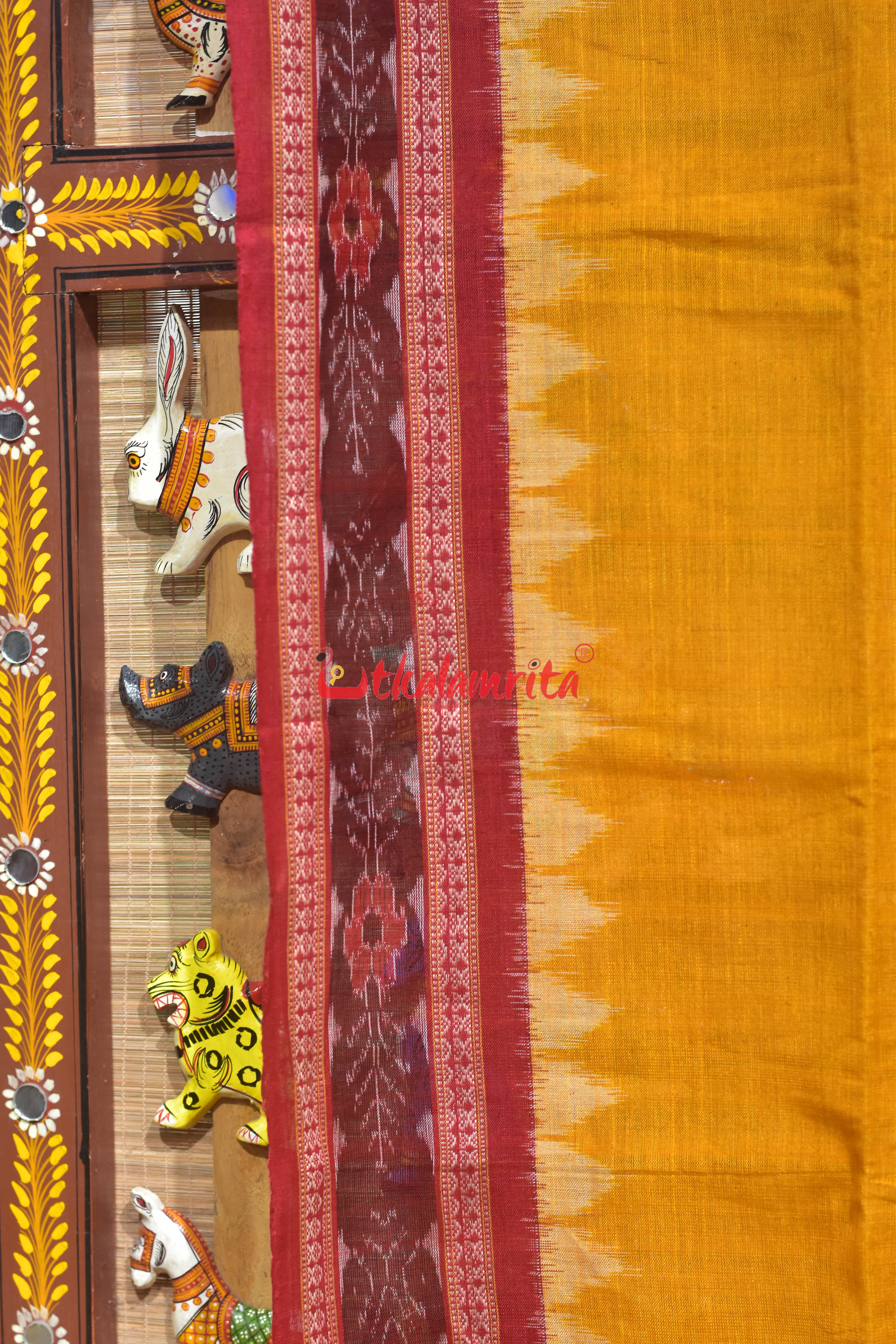 Musated Red Flower Bandha Cotton (Dupatta)