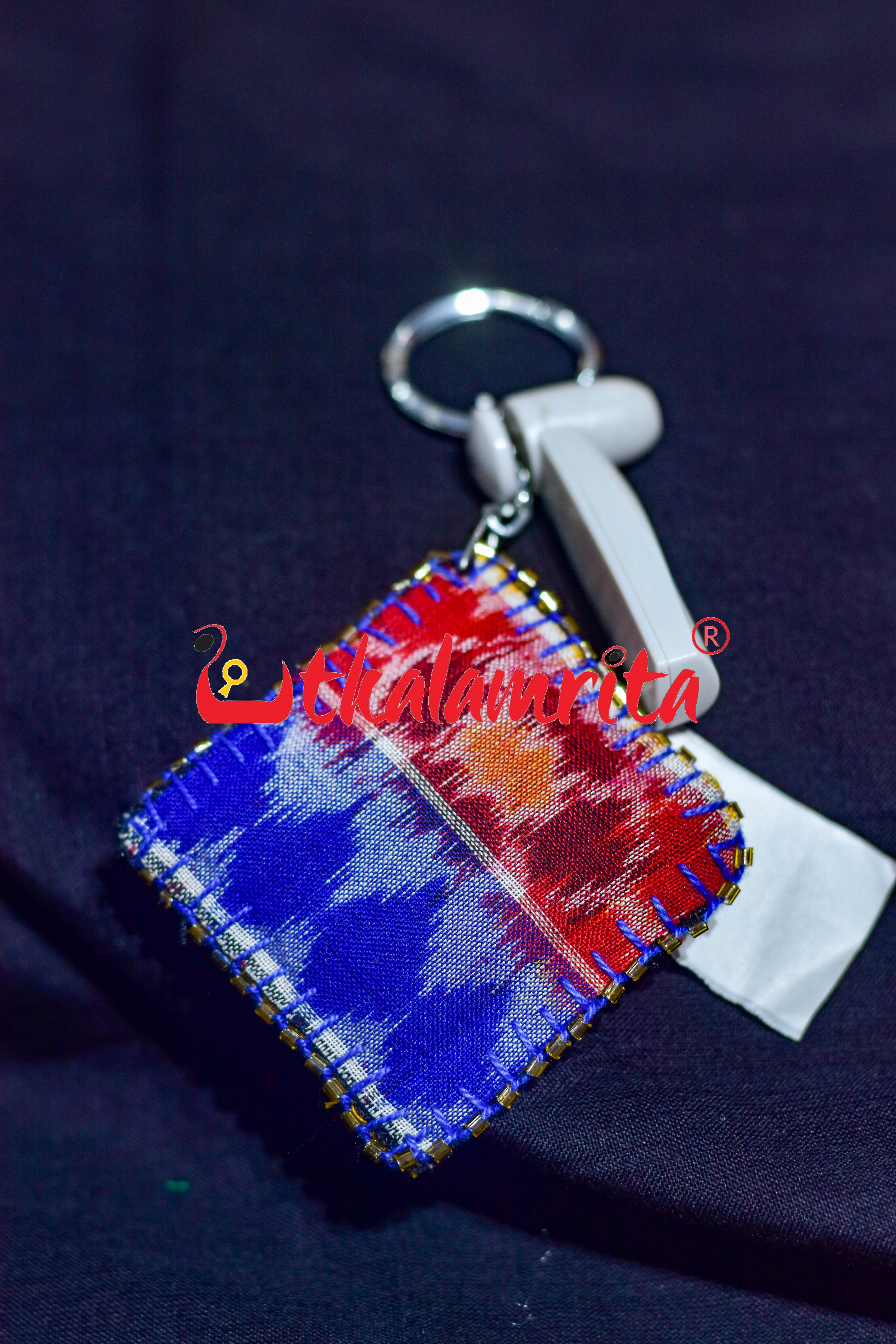 Blue Red Utkala Laxmi Key Chain