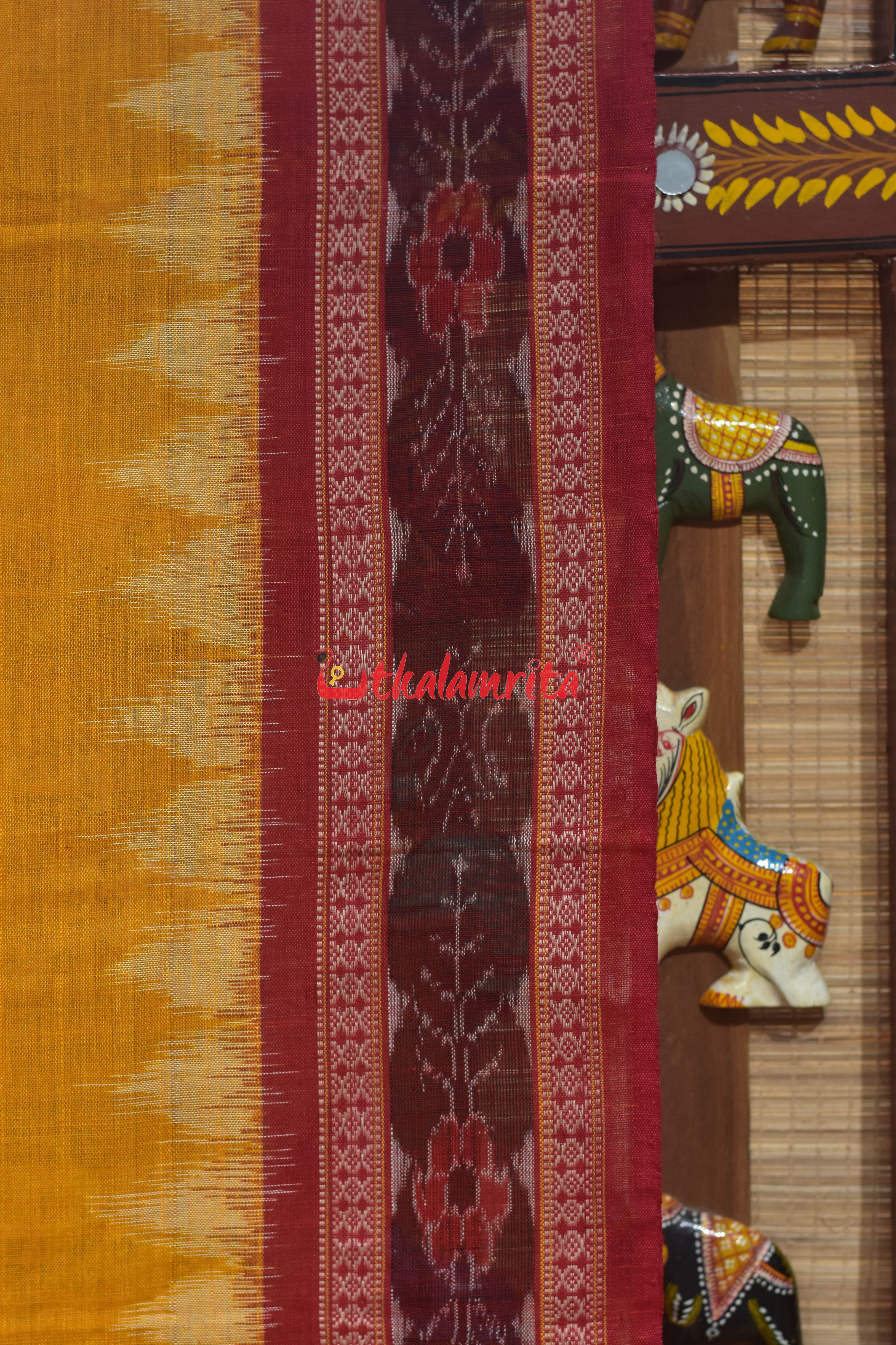 Musated Red Flower Bandha Cotton (Dupatta)