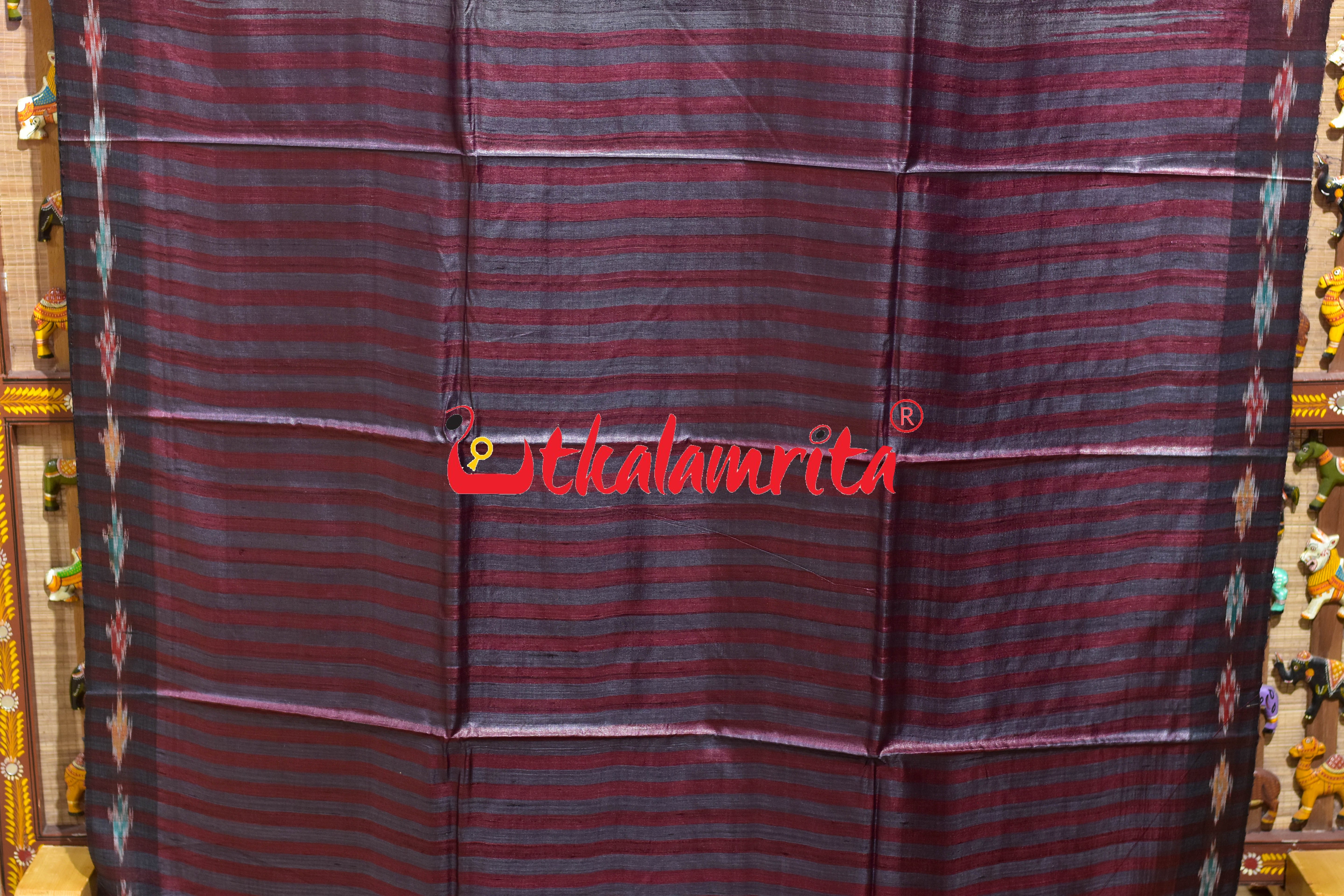 Burgundy Box Anchal Gopalpur Tussar Silk Saree