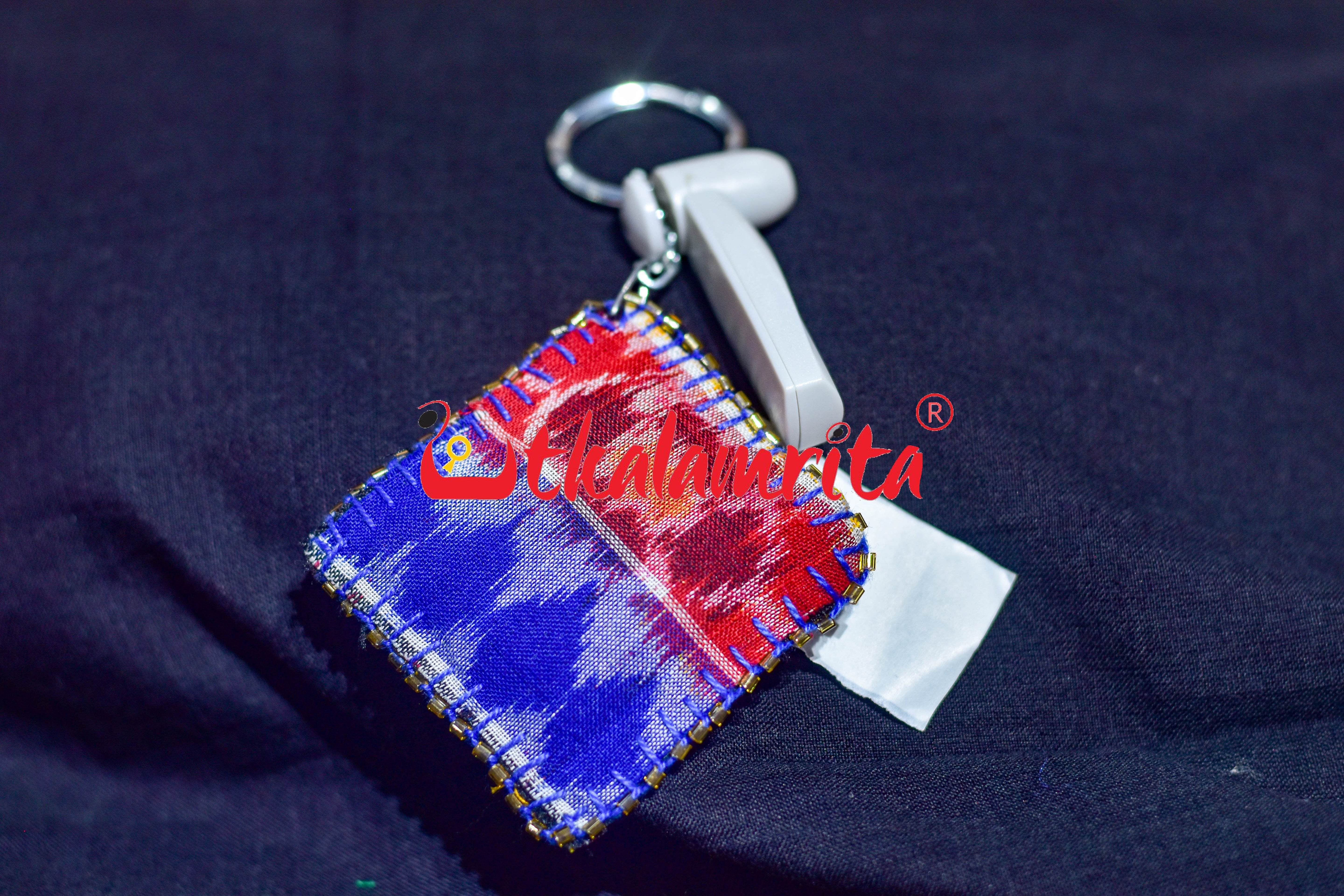 Blue Red Utkala Laxmi Key Chain