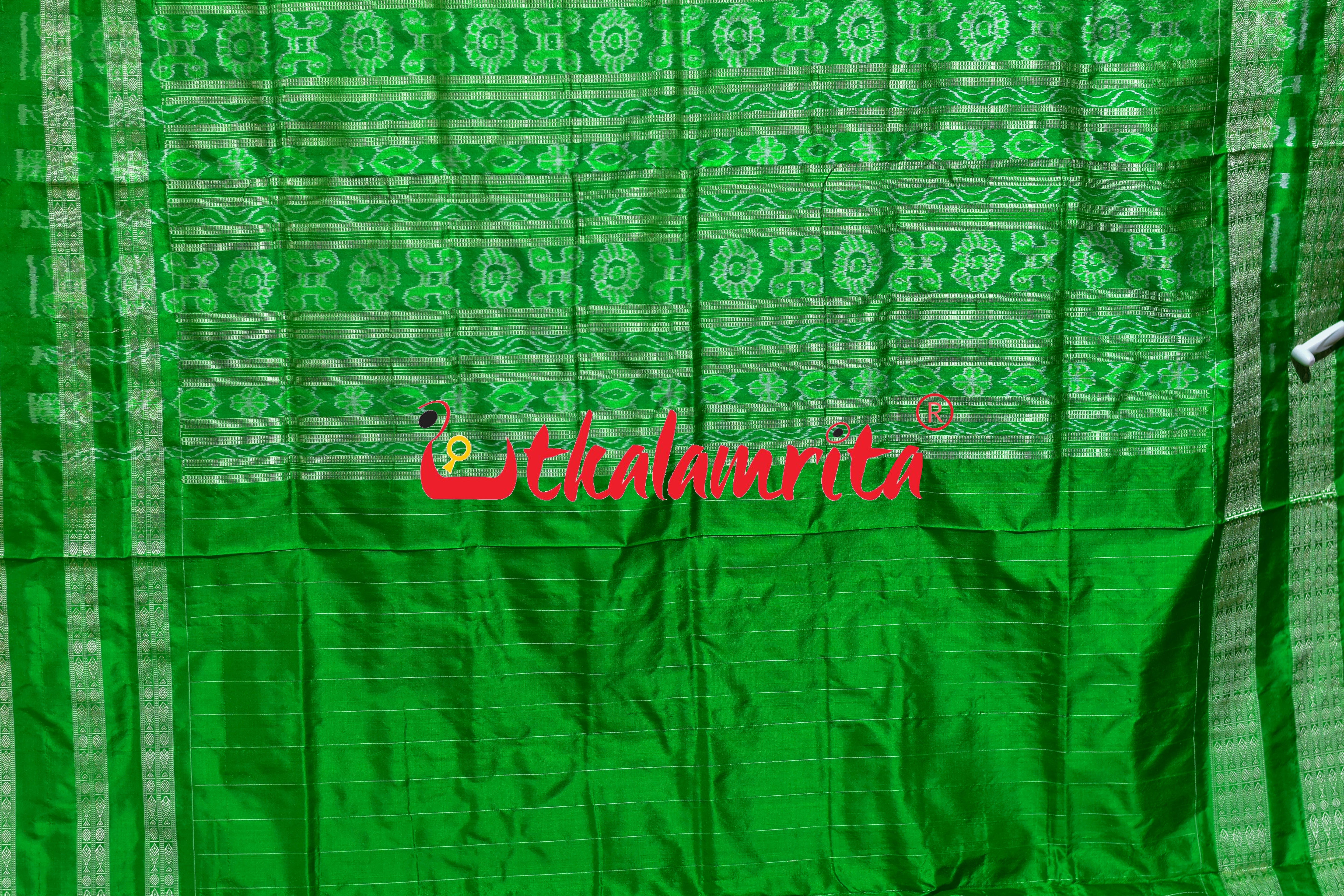 Jamun Green Big Border kalasa Sambalpuri Silk Saree