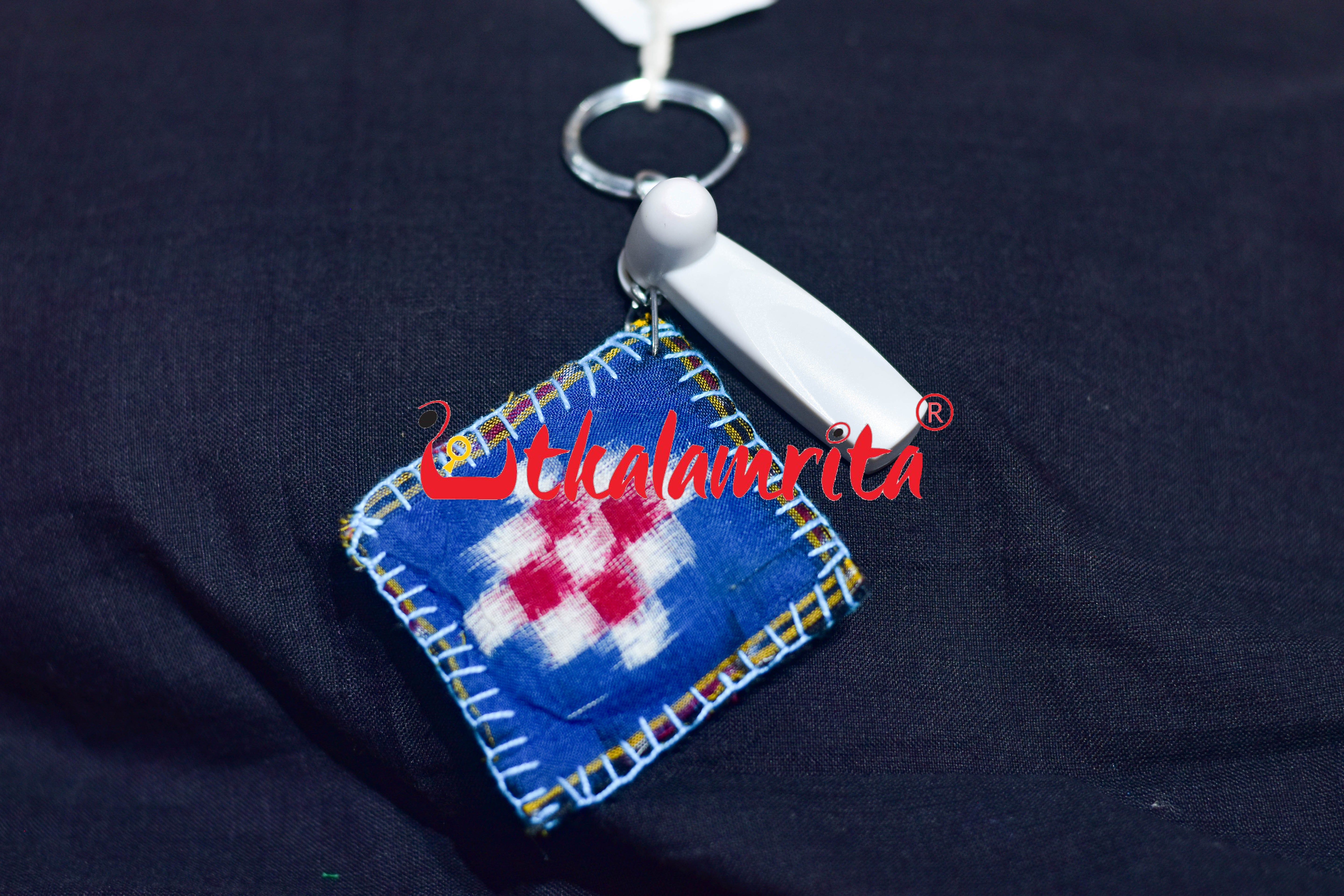 White Red Pasapali On Blue Key Chain
