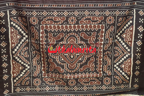 Body Pasapali Single Ikat Rani Black Gopalpur Tussar Saree