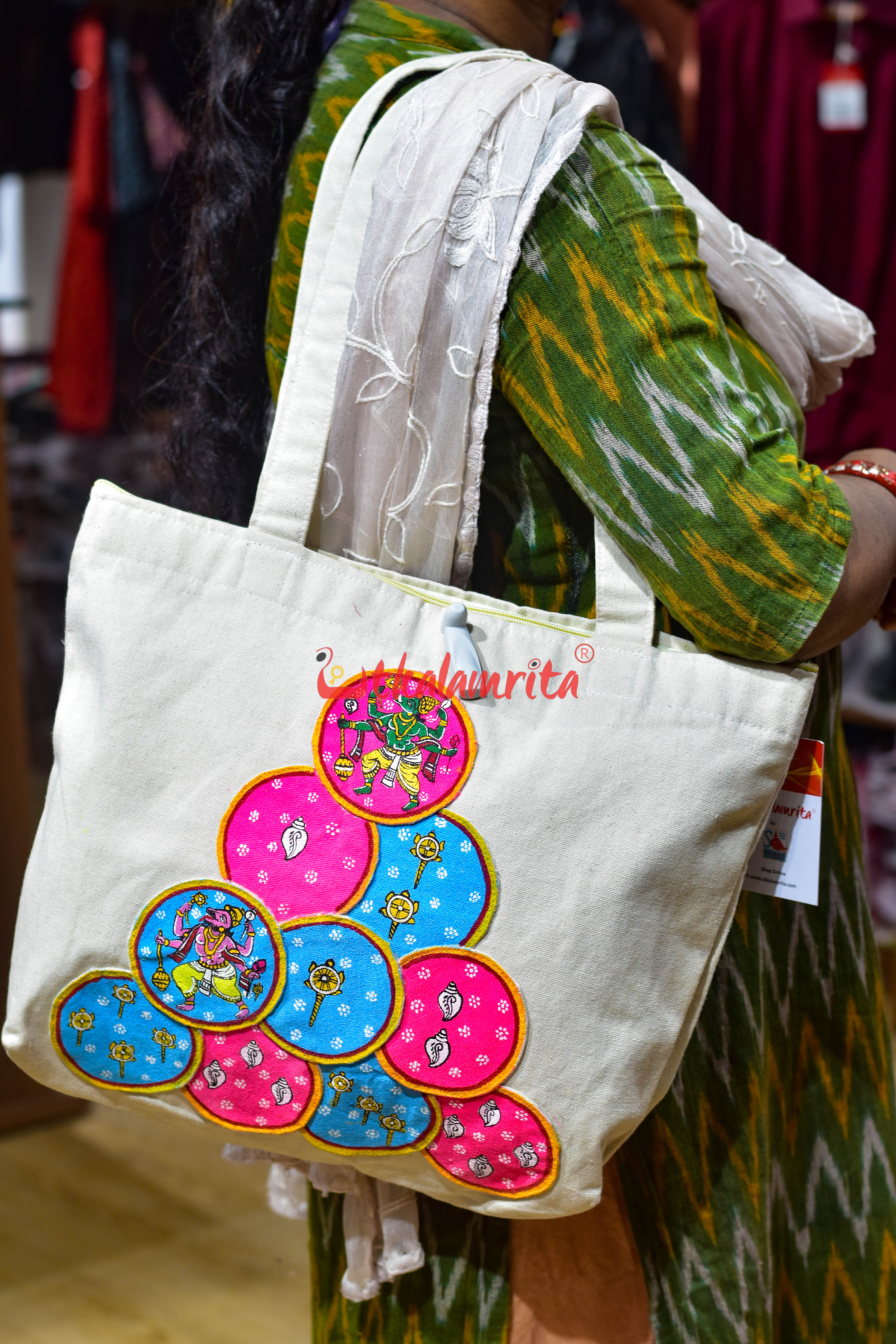 Ganjapa Dasabatara Nrusinha Baraha Canvas Tote Bag