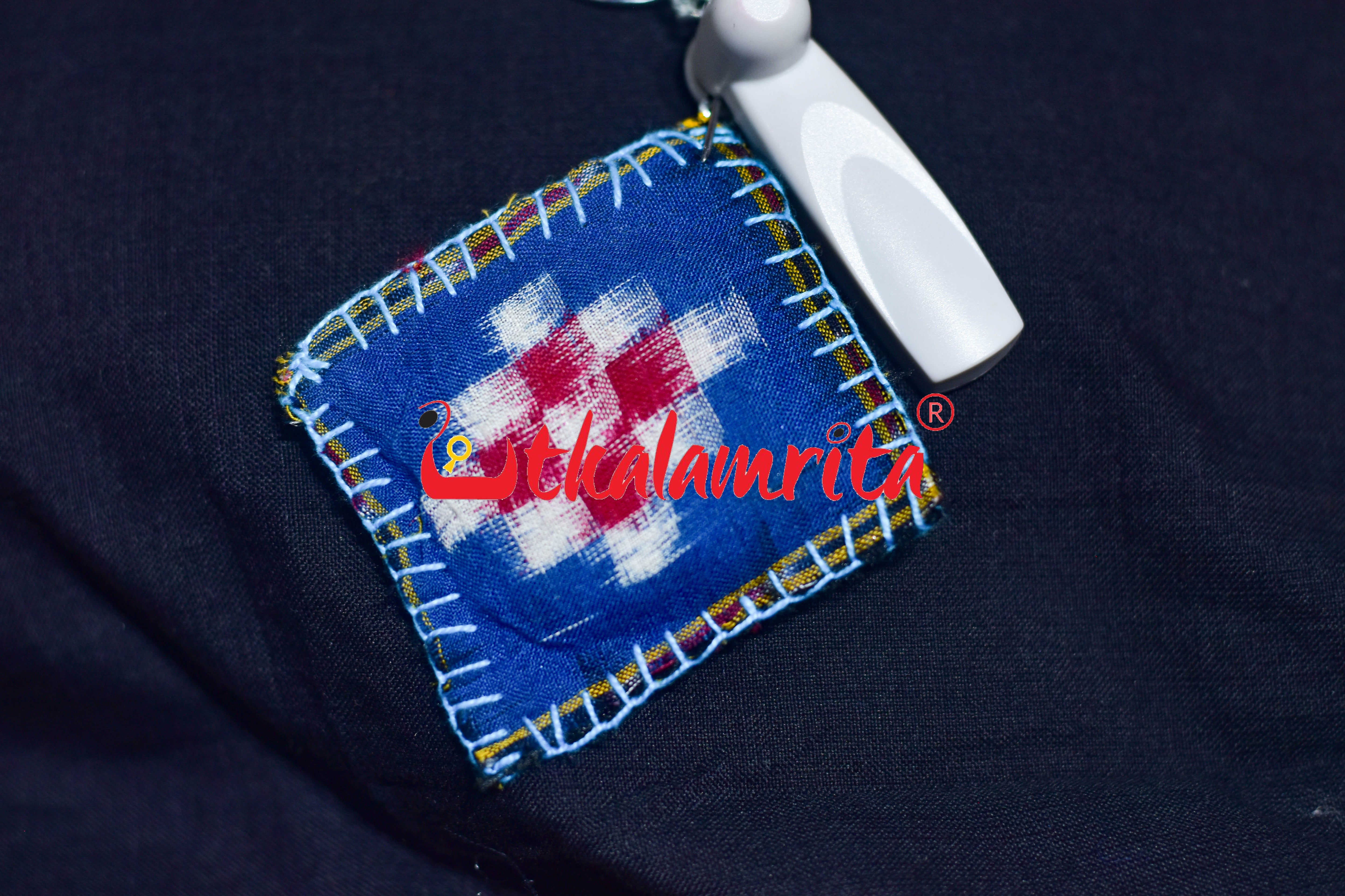 White Red Pasapali On Blue Key Chain