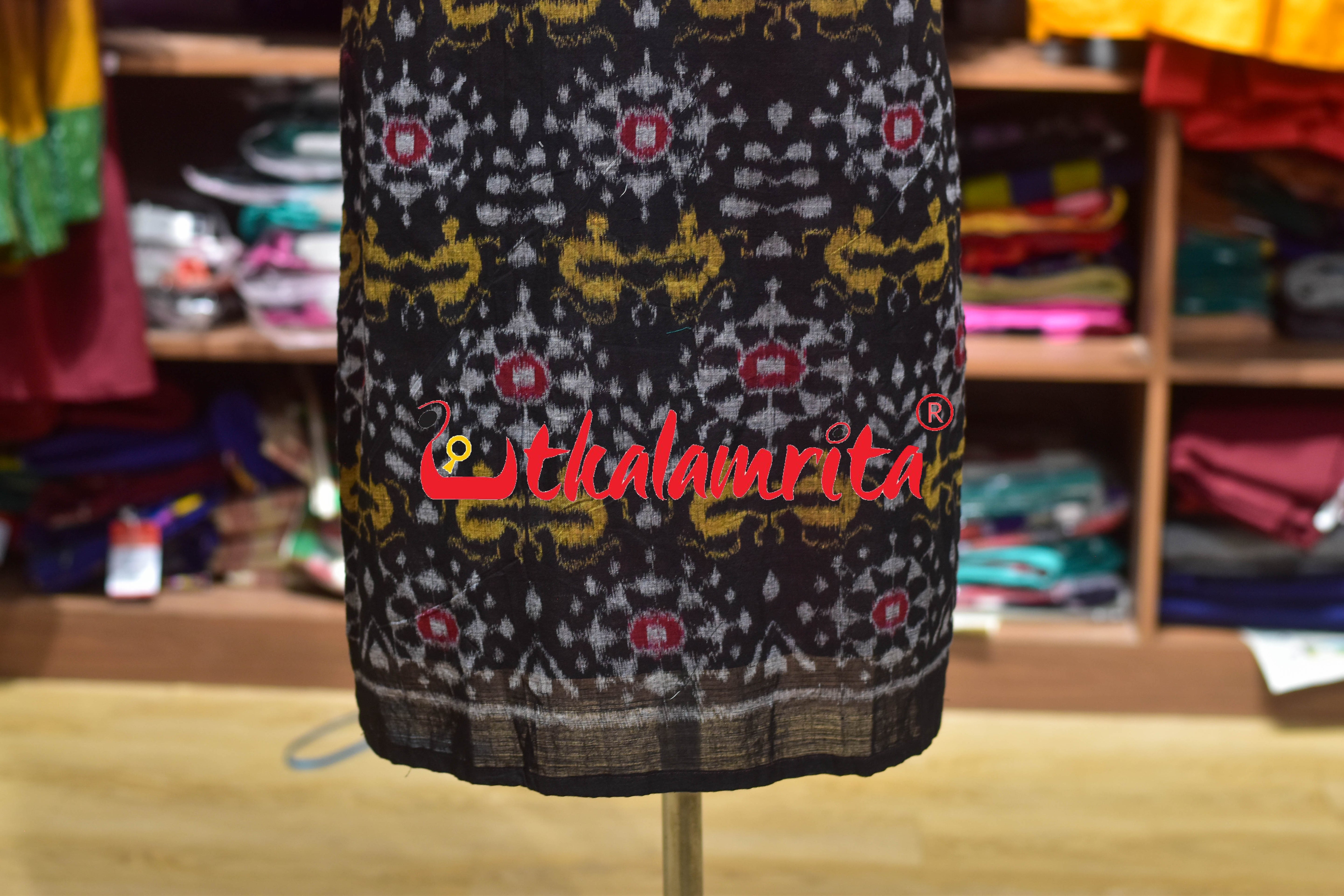 Red Sambalpuri Cotton (Ladies Kurta )