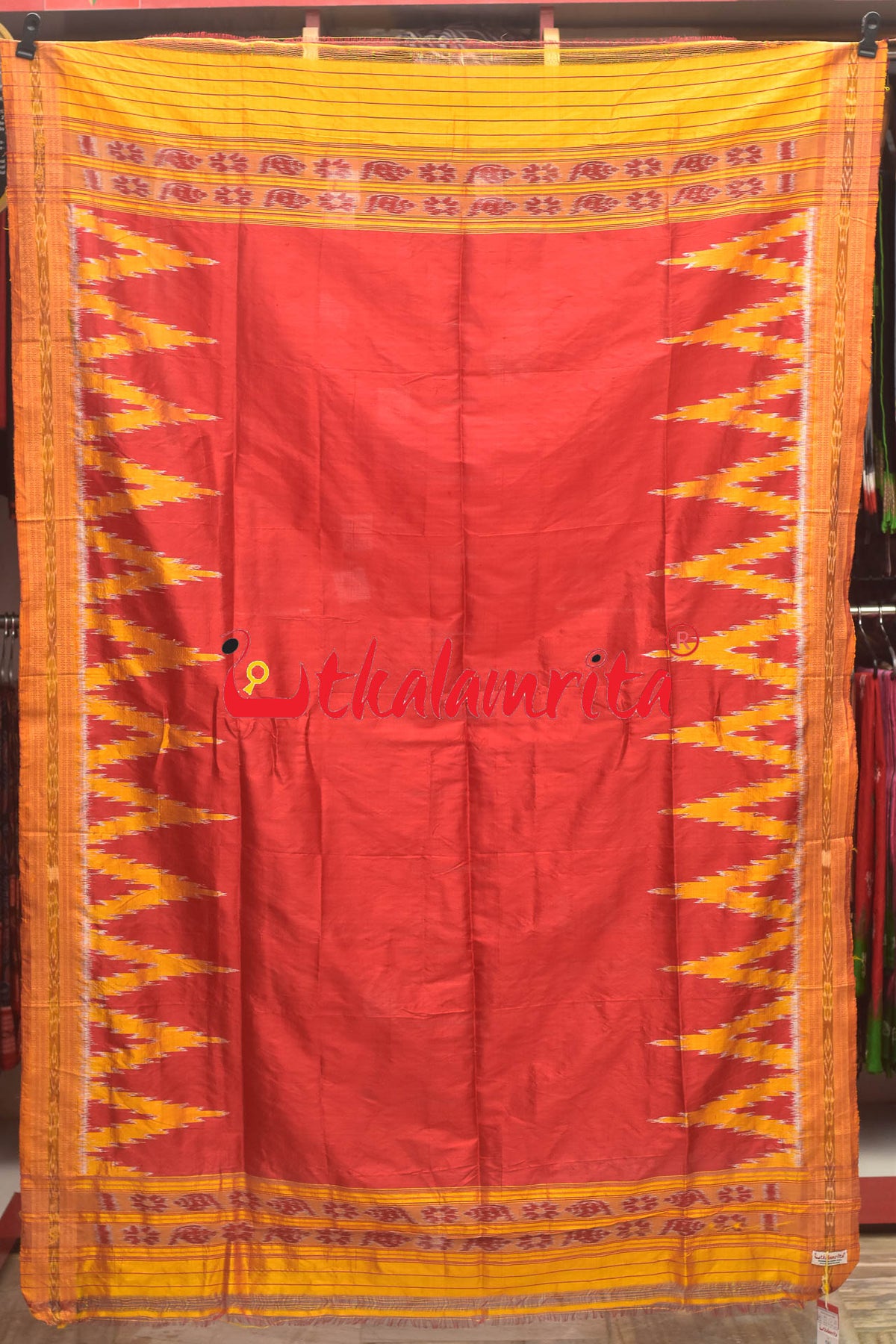 Red Yellow Kumbha 4H (Dupatta)