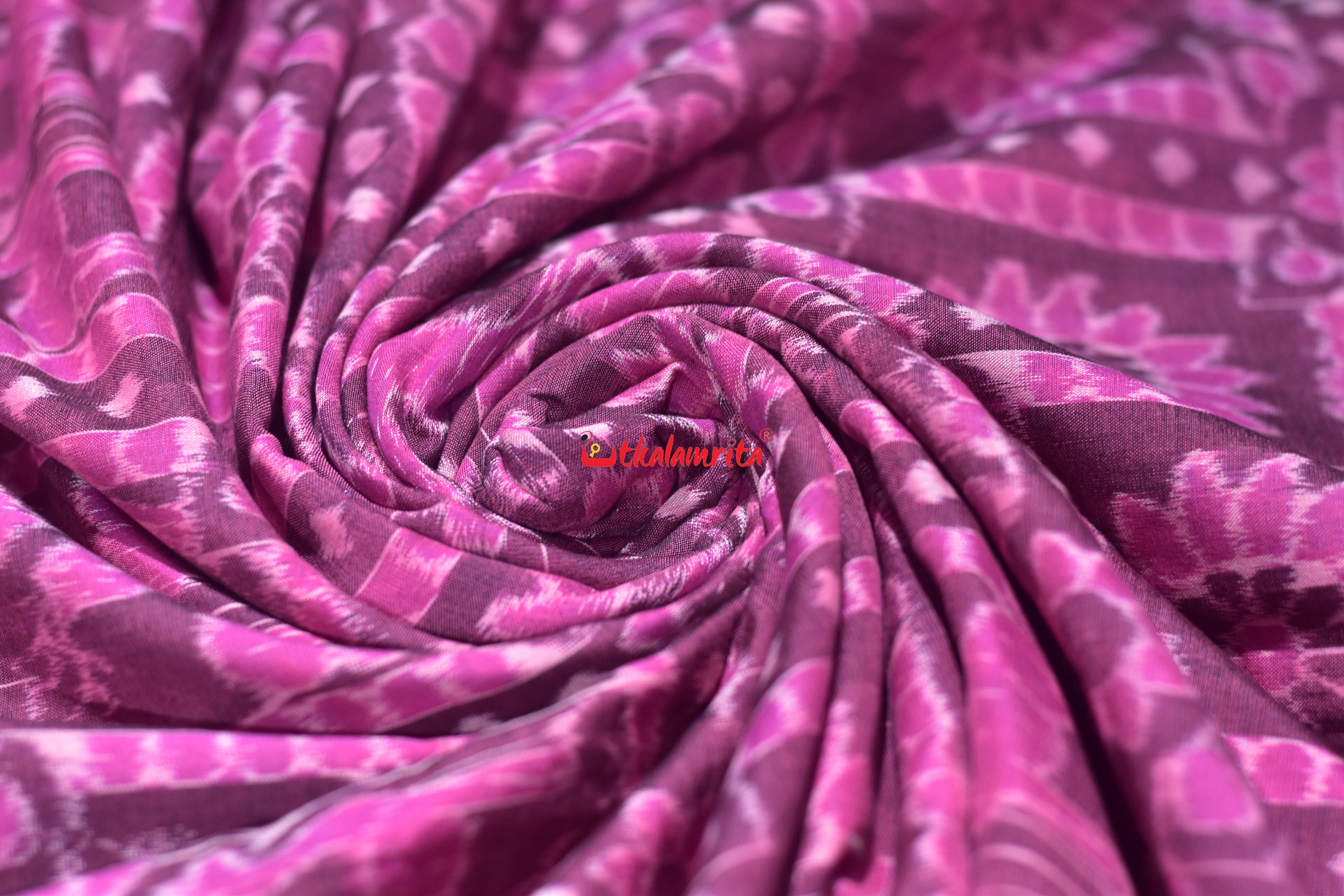 Pink Phula Harina Sambalpuri Cotton (Fabric)